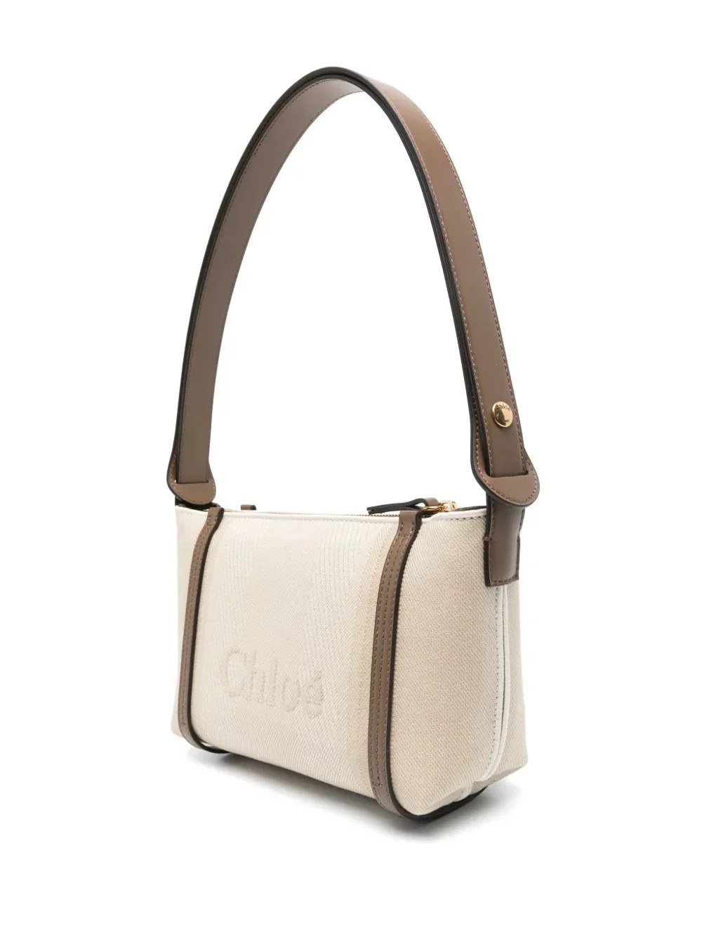 Chloé Mini Bag with Adjustable Strap and Oversized Logo - 14.5 cm Height - Image 3