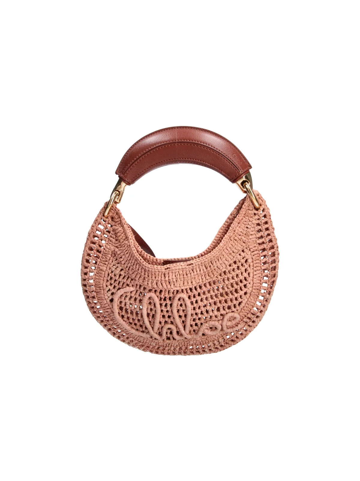 Chloé Raffia and Buffalo Leather Handbag
