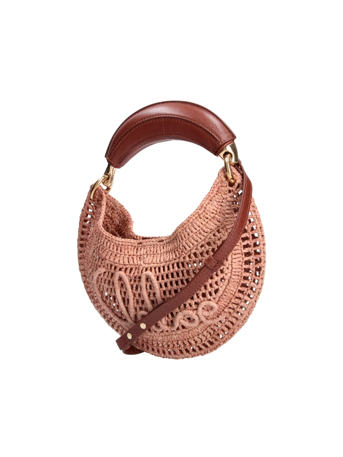 Chloé Raffia and Buffalo Leather Handbag - Image 2