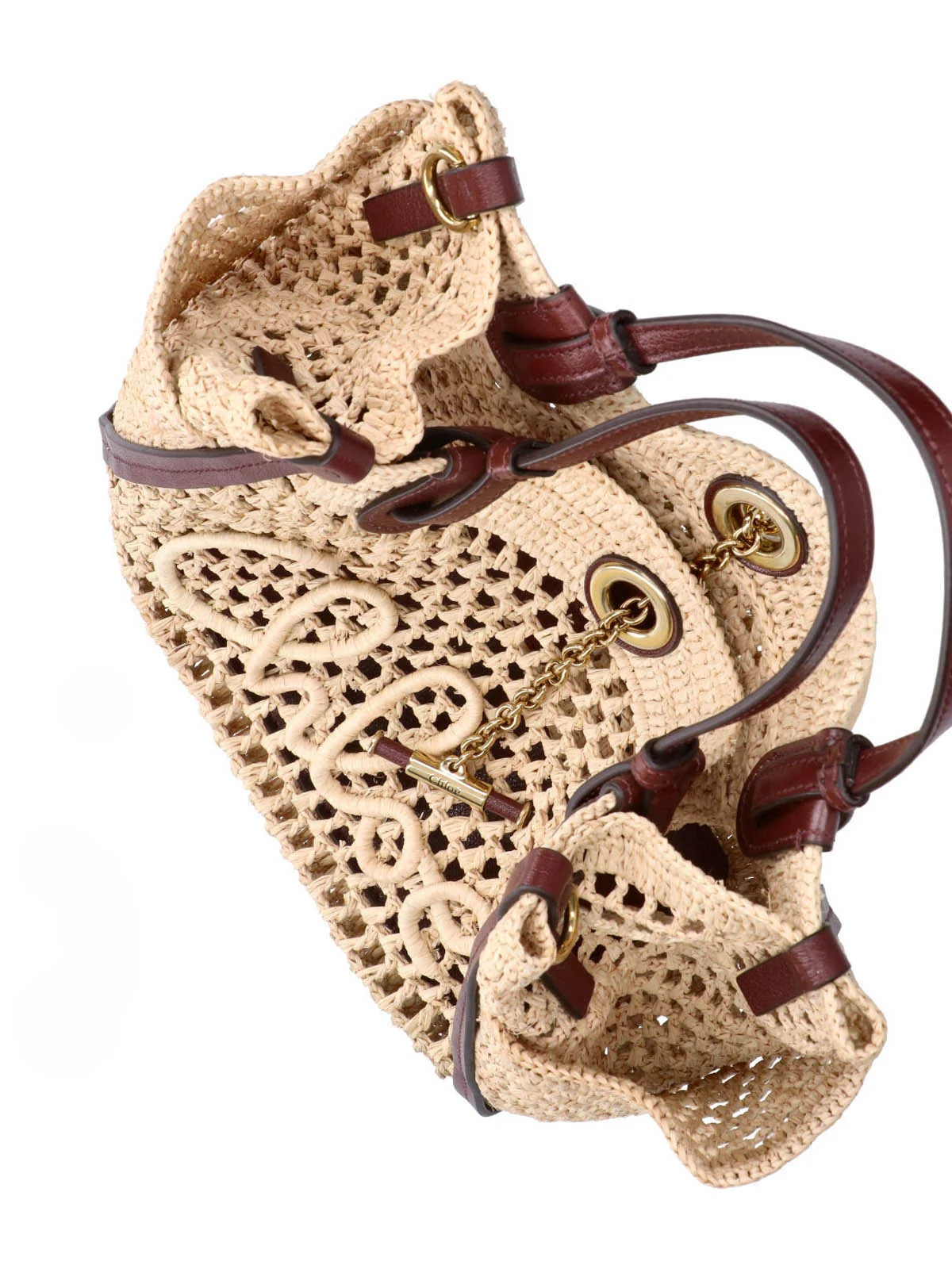 Chloé Raffia & Buffalo Leather Mini Bag - Image 4