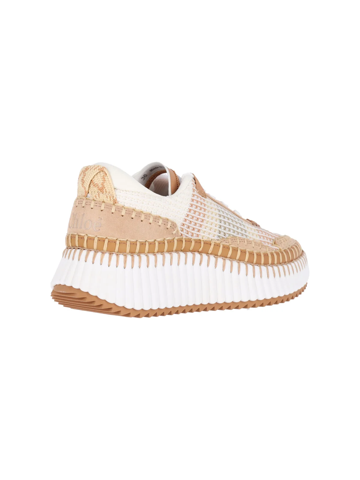 Chloé Women’s Suede & Leather-Lined Sneakers with Cushioned EVA Sole - Image 4