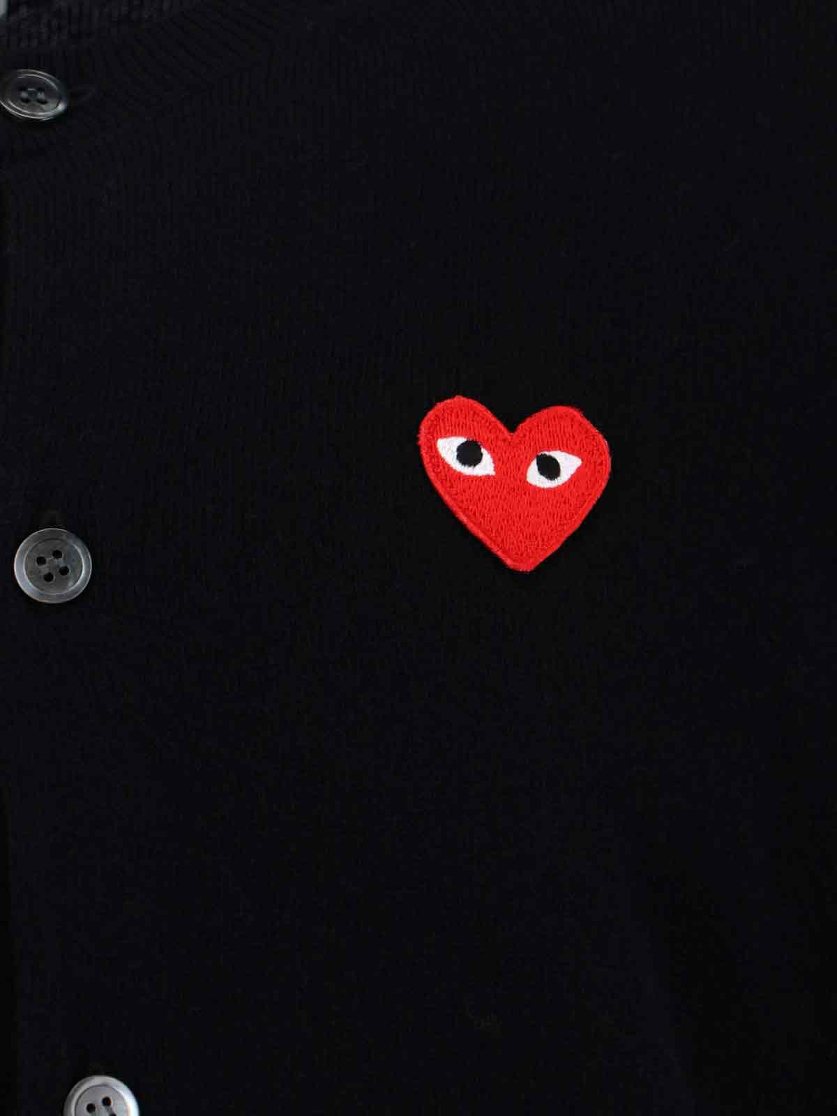 Comme Des Garcons Play 100% Wool Logo Crewneck Sweater - Image 6