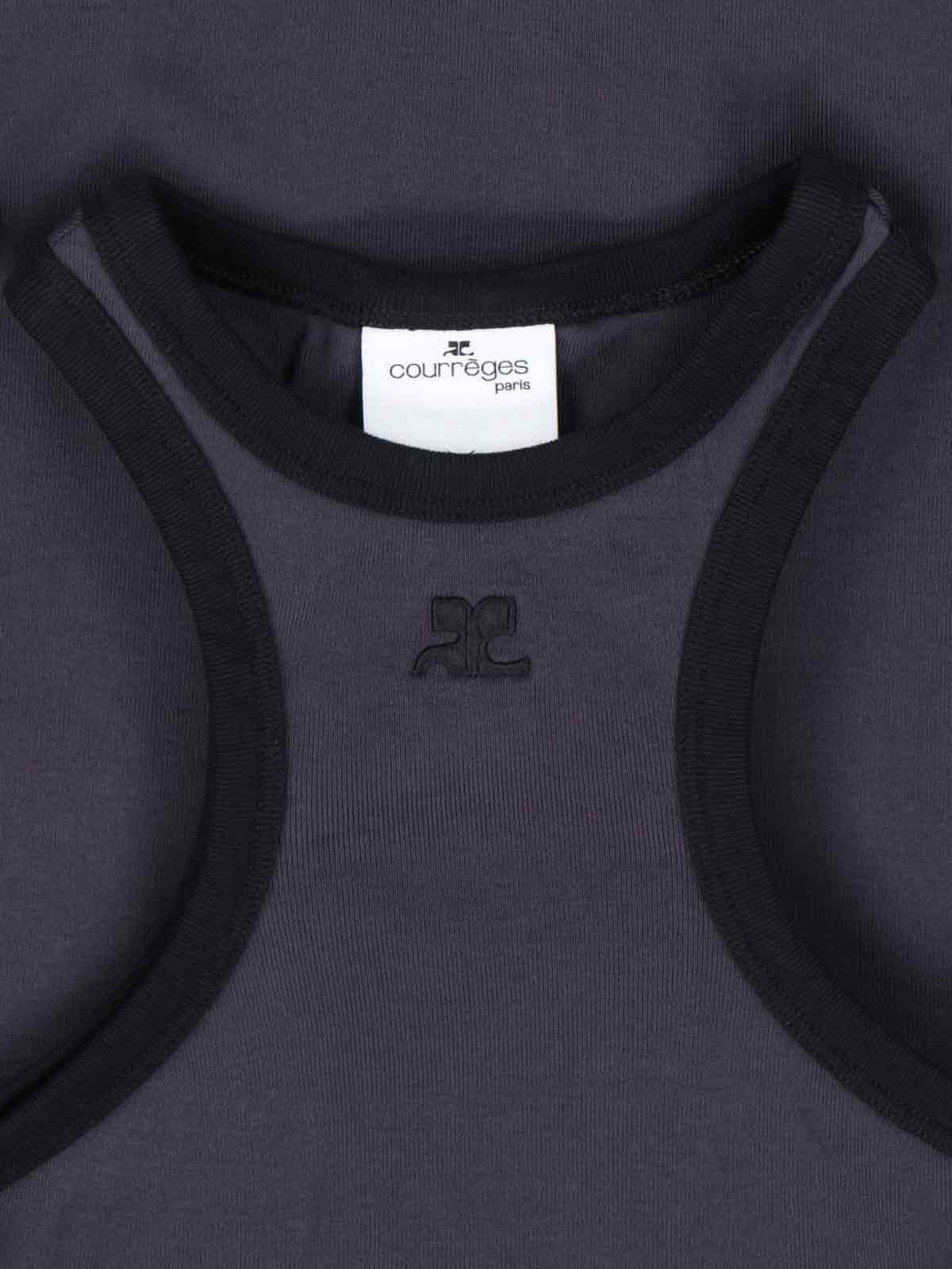 Courrèges 100% Cotton Short-Sleeve Dress - Image 3