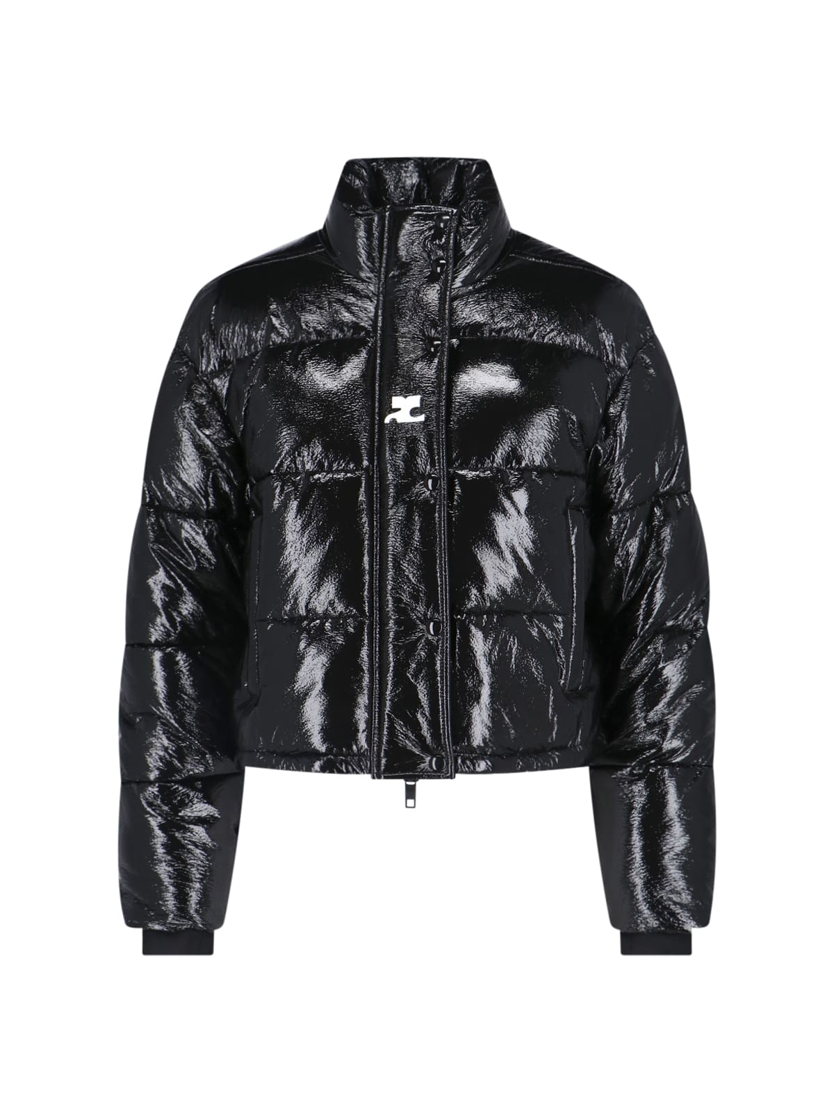 Courrèges COURREGÈS Cropped Vinyl Puffer Jacket - Image 2