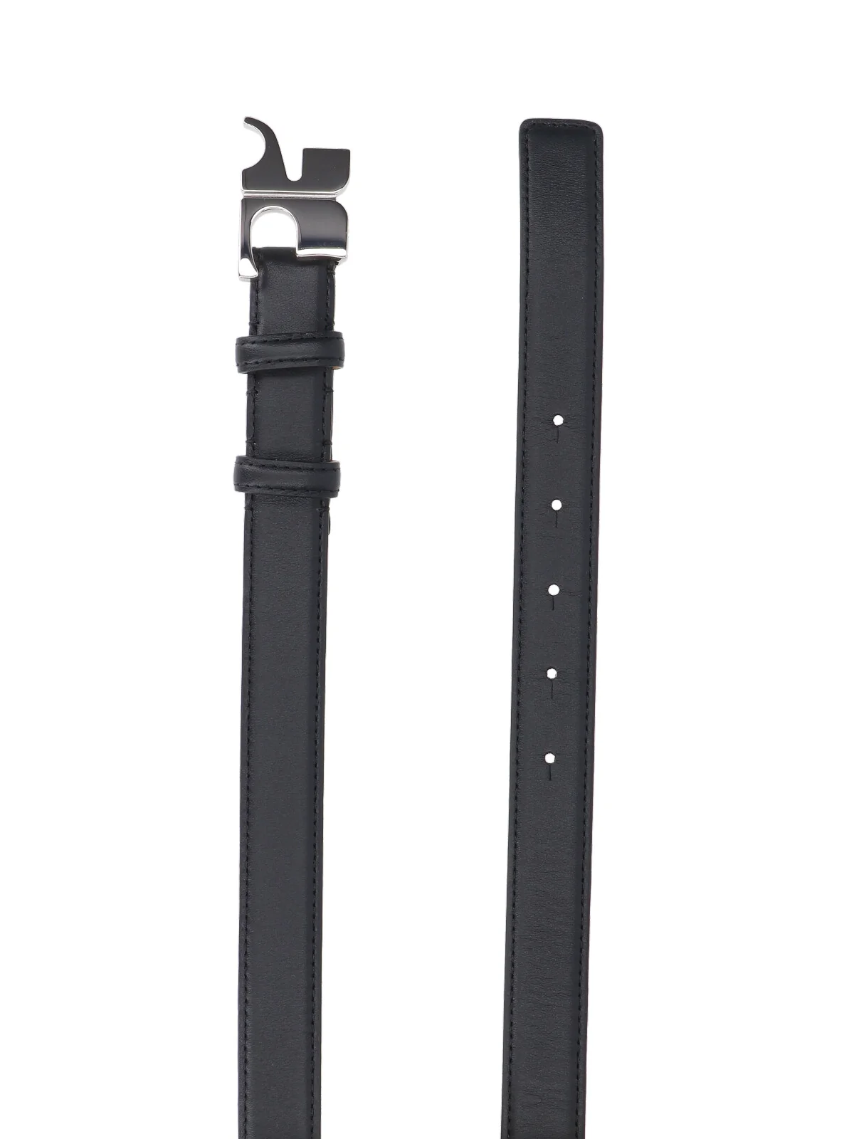 Courrèges Leather Belt with Sleek Hardware - Image 2