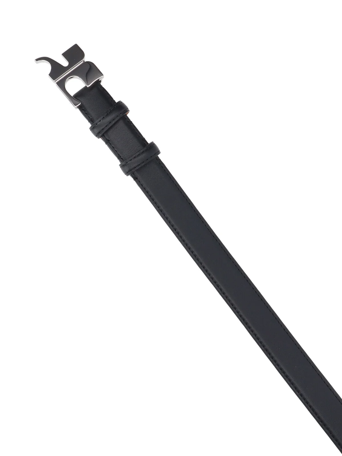 Courrèges Leather Belt with Sleek Hardware - Image 3