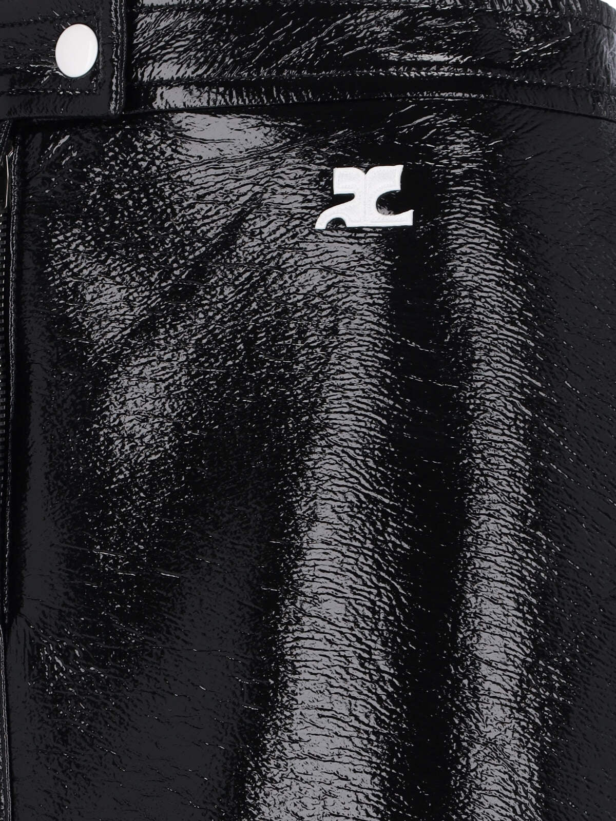 Courrèges Sculpted Denim-Effect Mini Skirt with Stretch Lining - Image 7