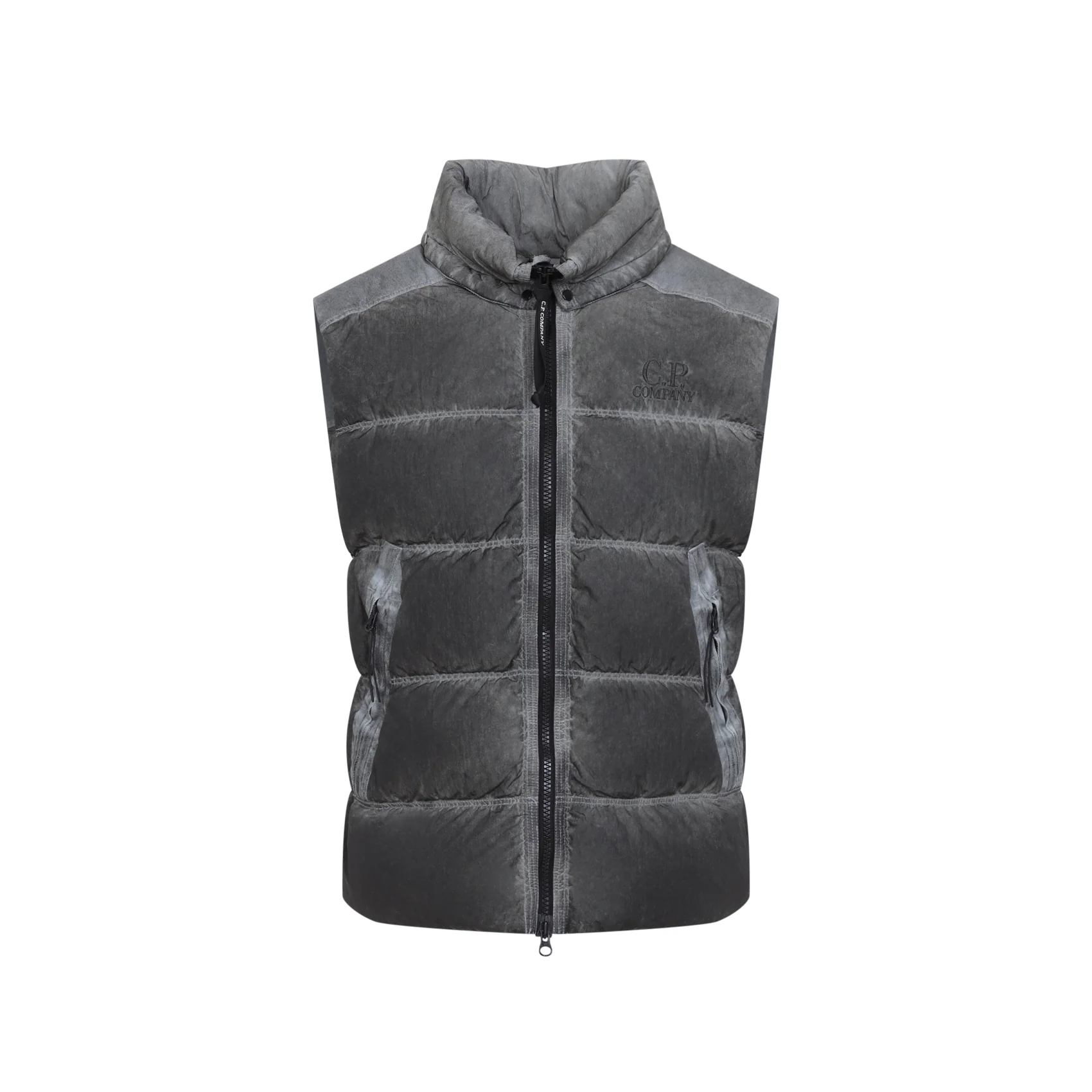 Cp Company Hooded Down Gilet in Eco-Chrome Nylon - Image 2