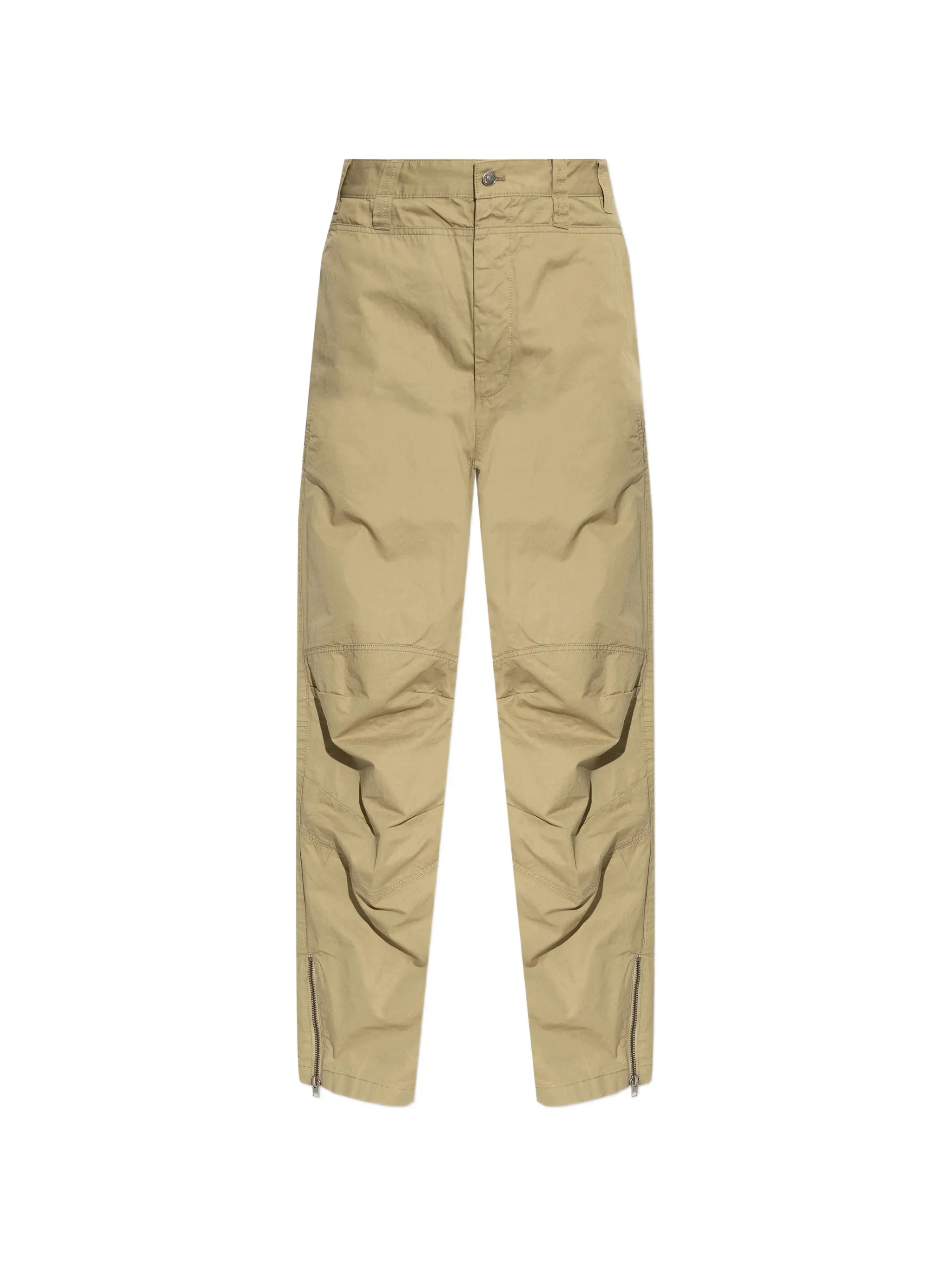 Diesel Cotton Trousers with Zip Ankle Detail