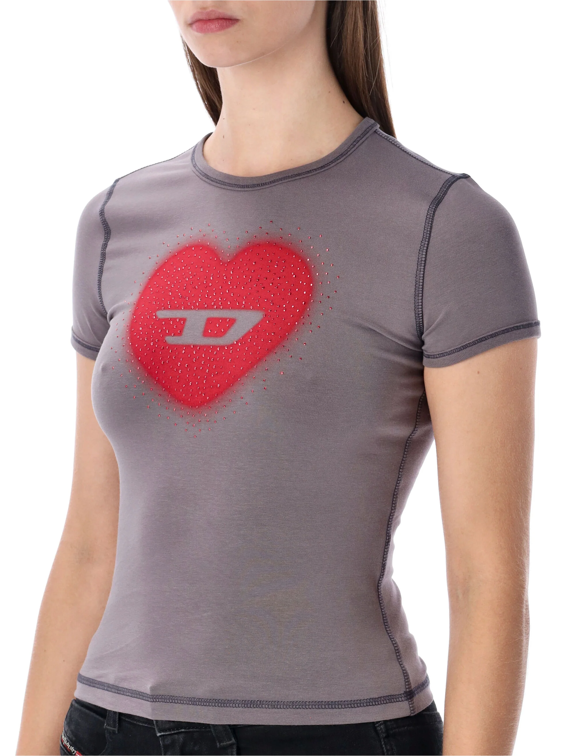 Diesel Heart Graphic T-Shirt - Slim Fit - Image 3