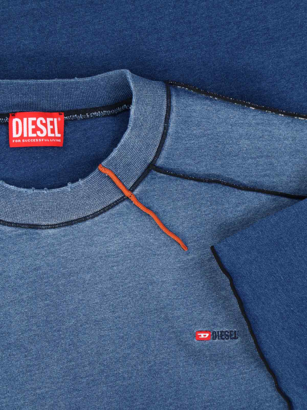 Diesel Men’s Cotton T-Shirt with Stretch Rib Trim - Image 3