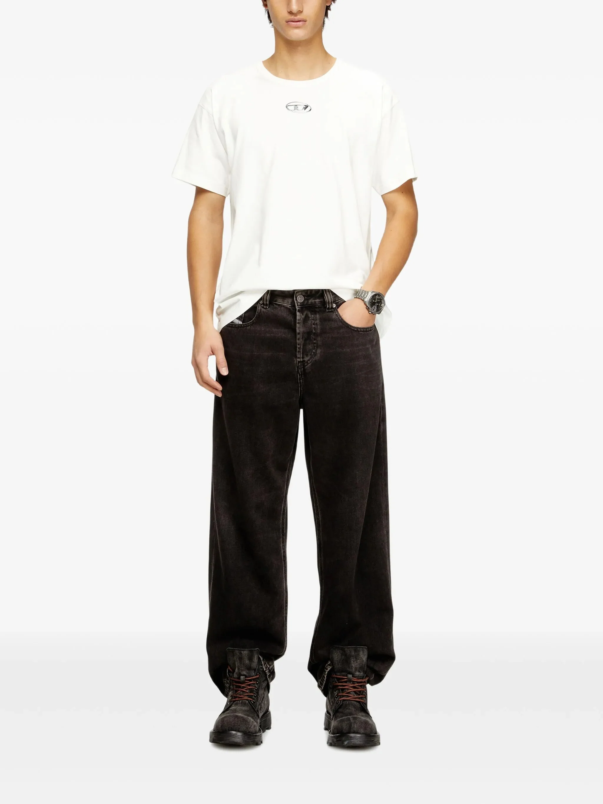 Diesel Regular Fit Neck T-Shirt - Size L - Image 4