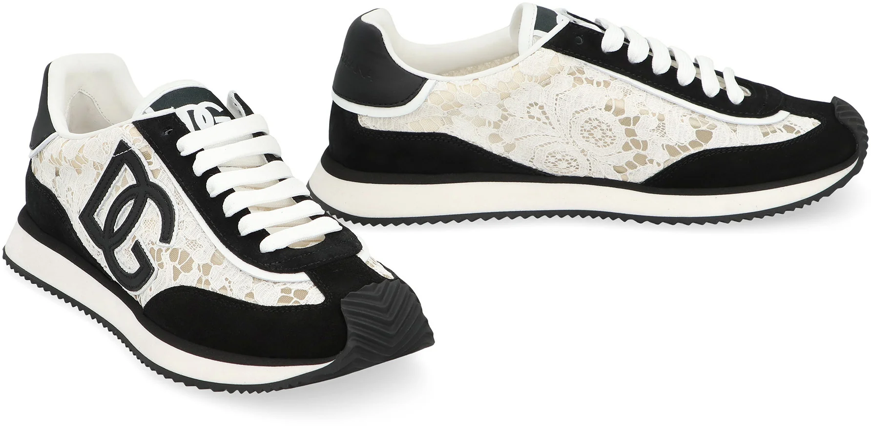 DOLCE & GABBANA Cushion Sneakers in Calfskin and Fabric - Image 7