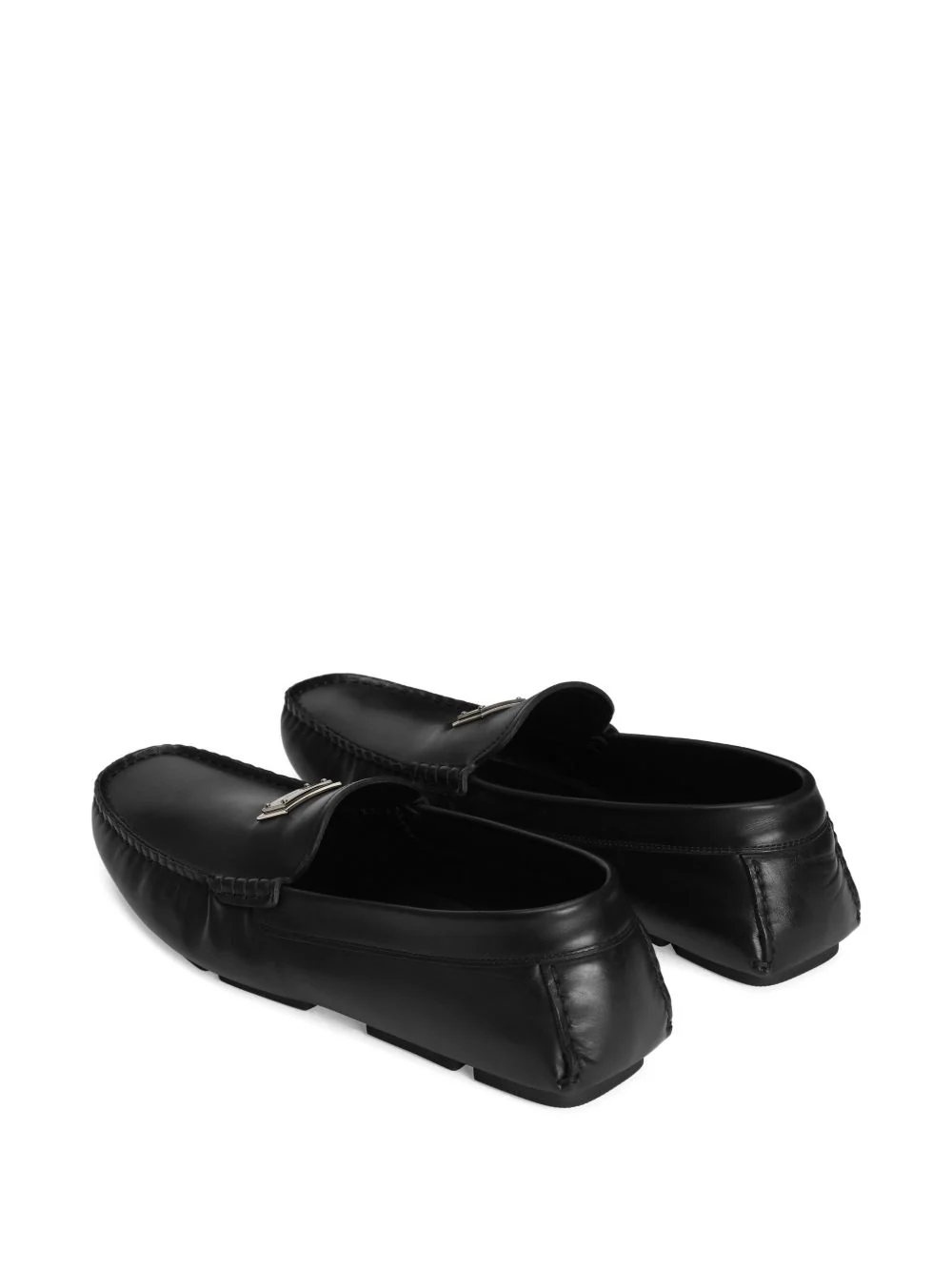 Dolce & Gabbana DG Driver Shape Leather Loafer with Logo Plate - Image 3