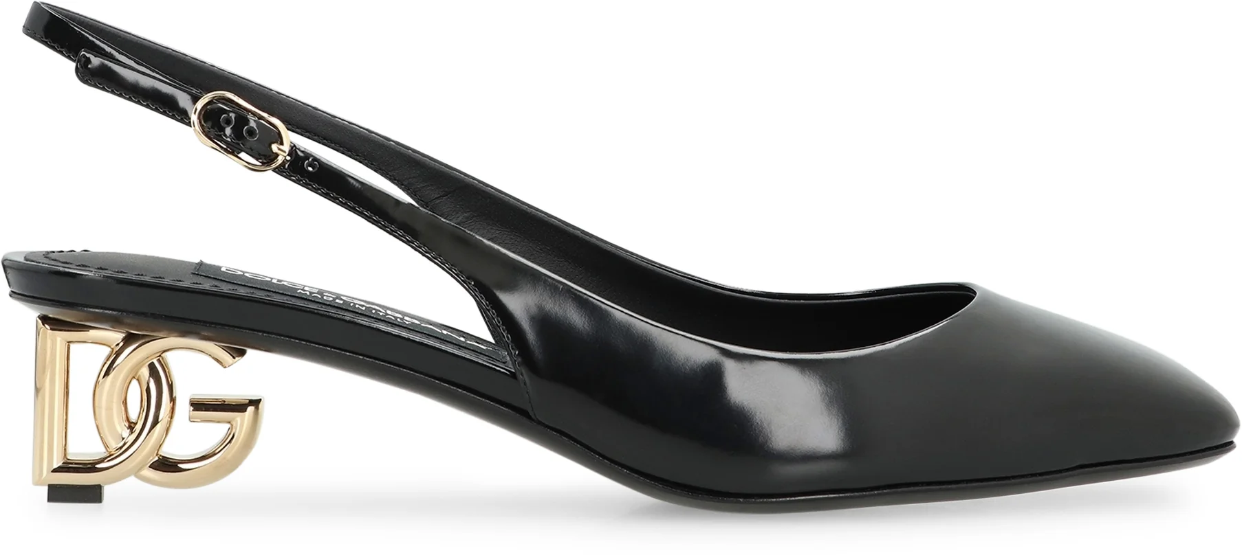 Dolce & Gabbana Jackie Slingback Pumps with Gold Heel - Image 2