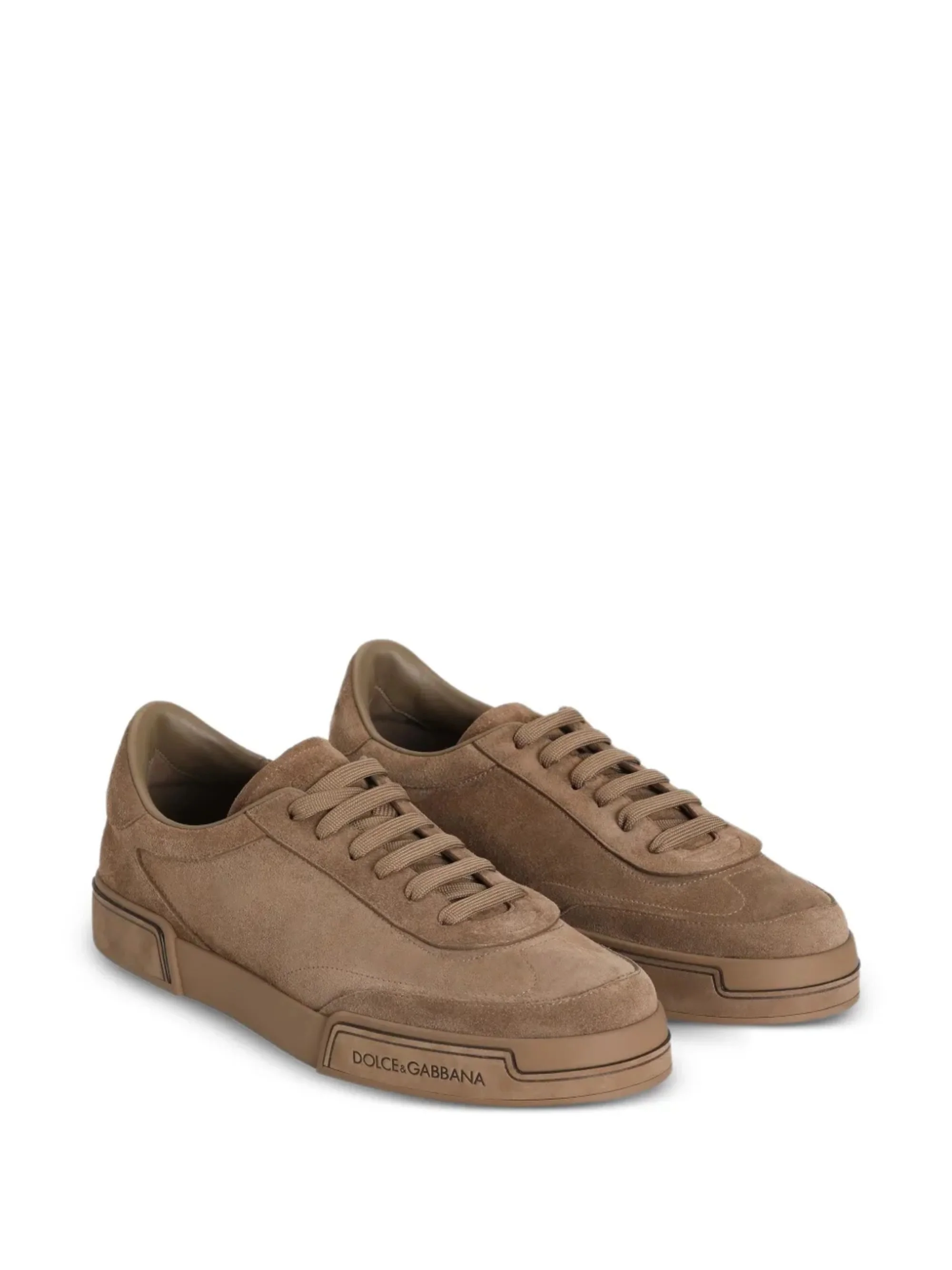Dolce & Gabbana Lace-Up Front Sneakers with Tonal Topstitching - Image 2