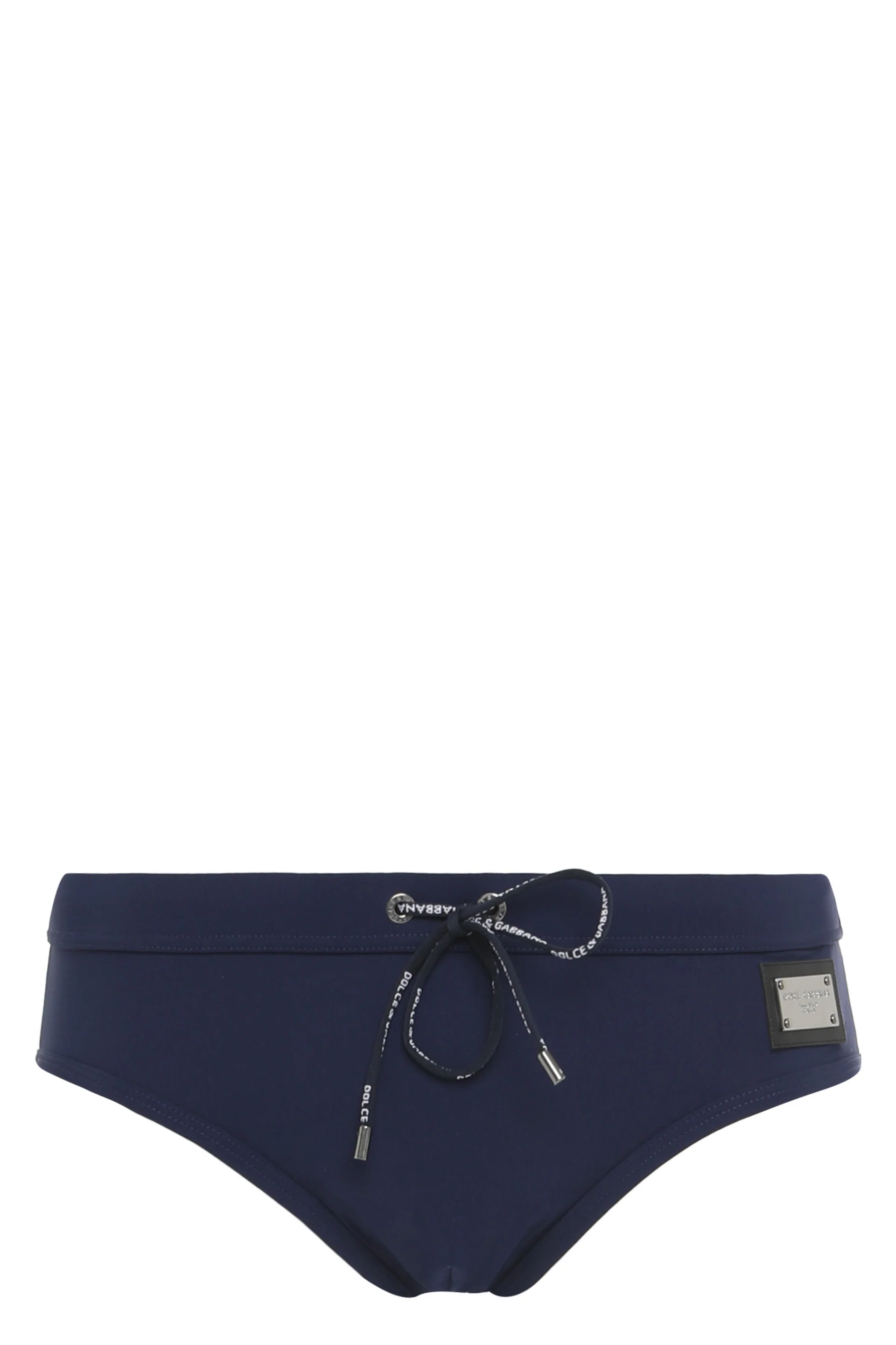 Dolce & Gabbana Men’s Classic Slip Swim Shorts with Elastic Drawstring Waist
