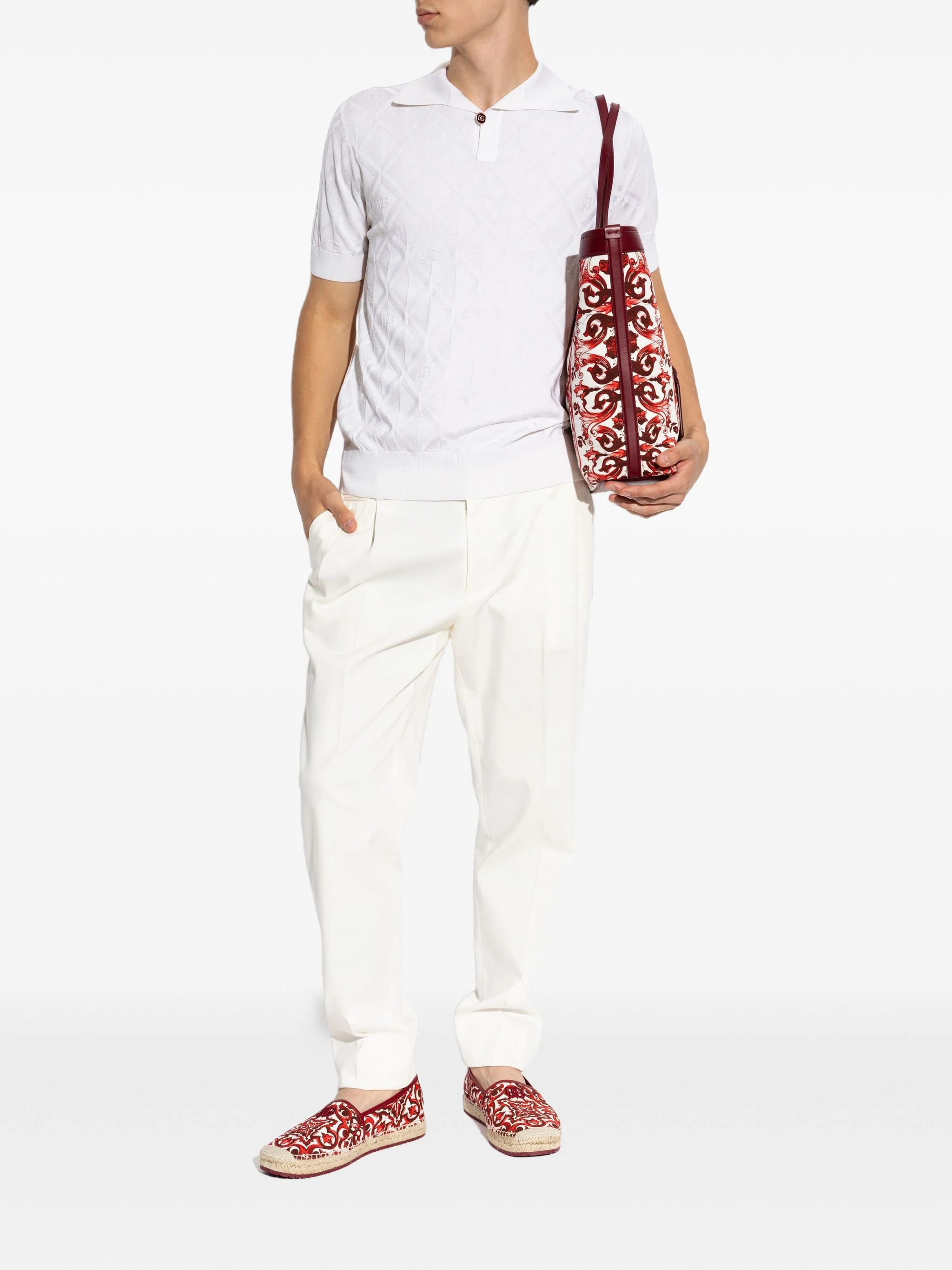 Dolce & Gabbana Men's Short-Sleeve Polo Shirt - Image 5