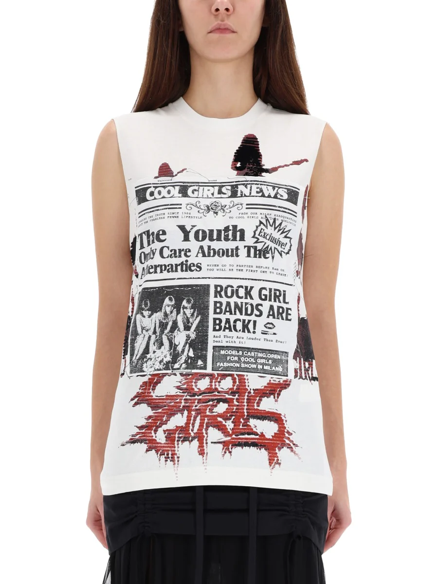DOLCE & GABBANA Printed Jersey Top
