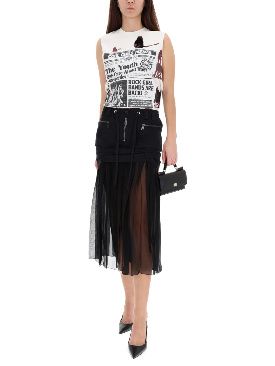 DOLCE & GABBANA Printed Jersey Top - Image 2