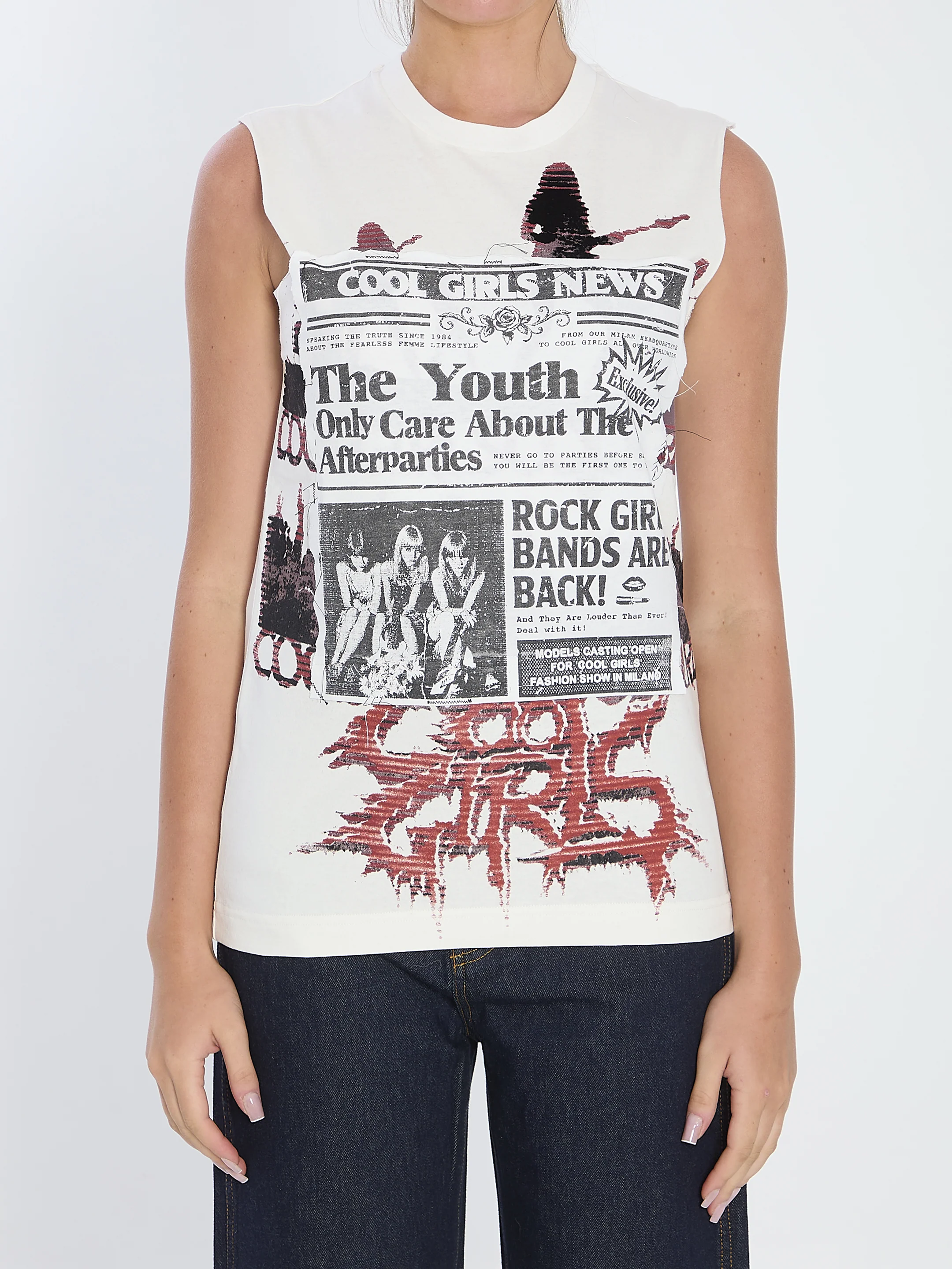DOLCE & GABBANA Printed Jersey Top - Image 4