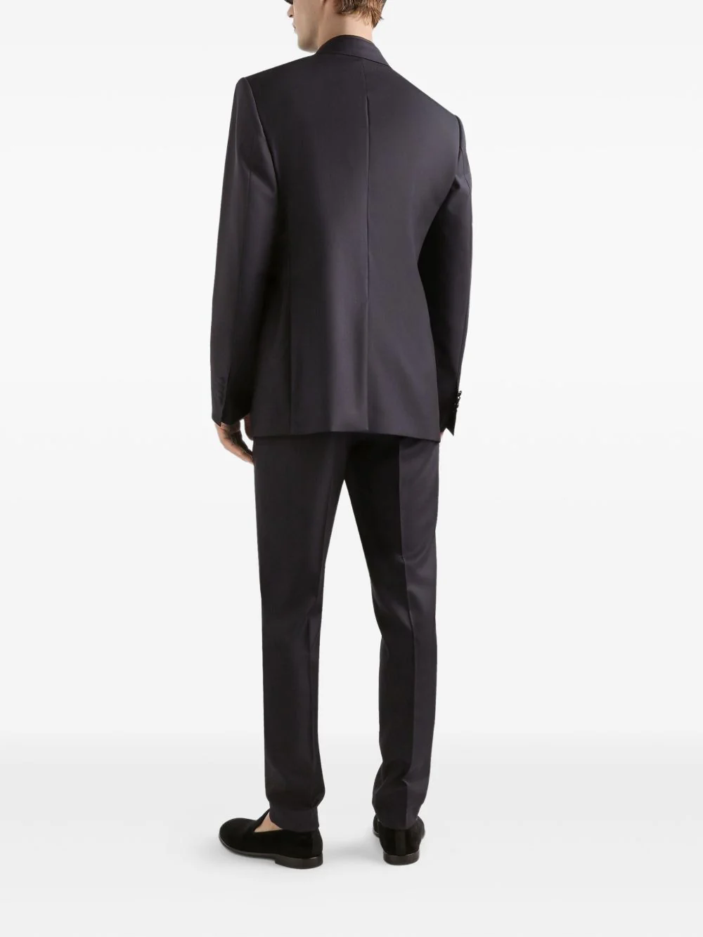 Dolce & Gabbana Rounded Lapel Wool Jacket with Button Front - Image 3