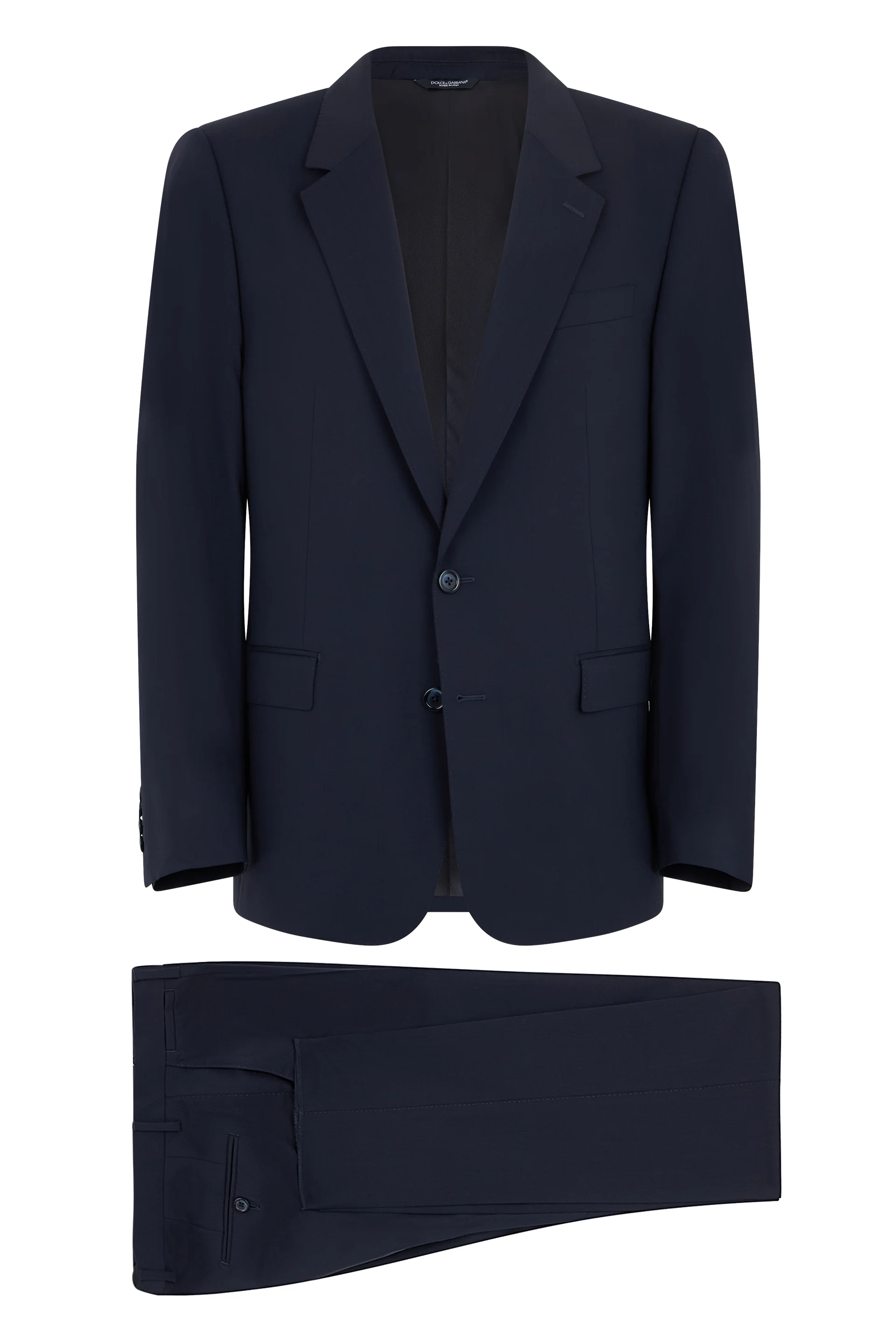 Dolce & Gabbana Single-Breasted Tailored Wool Blazer with Lapel Collar - Image 3