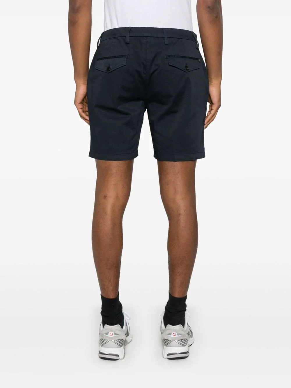 Dondup Classic Oxford Shorts with Button Fastening - Image 3
