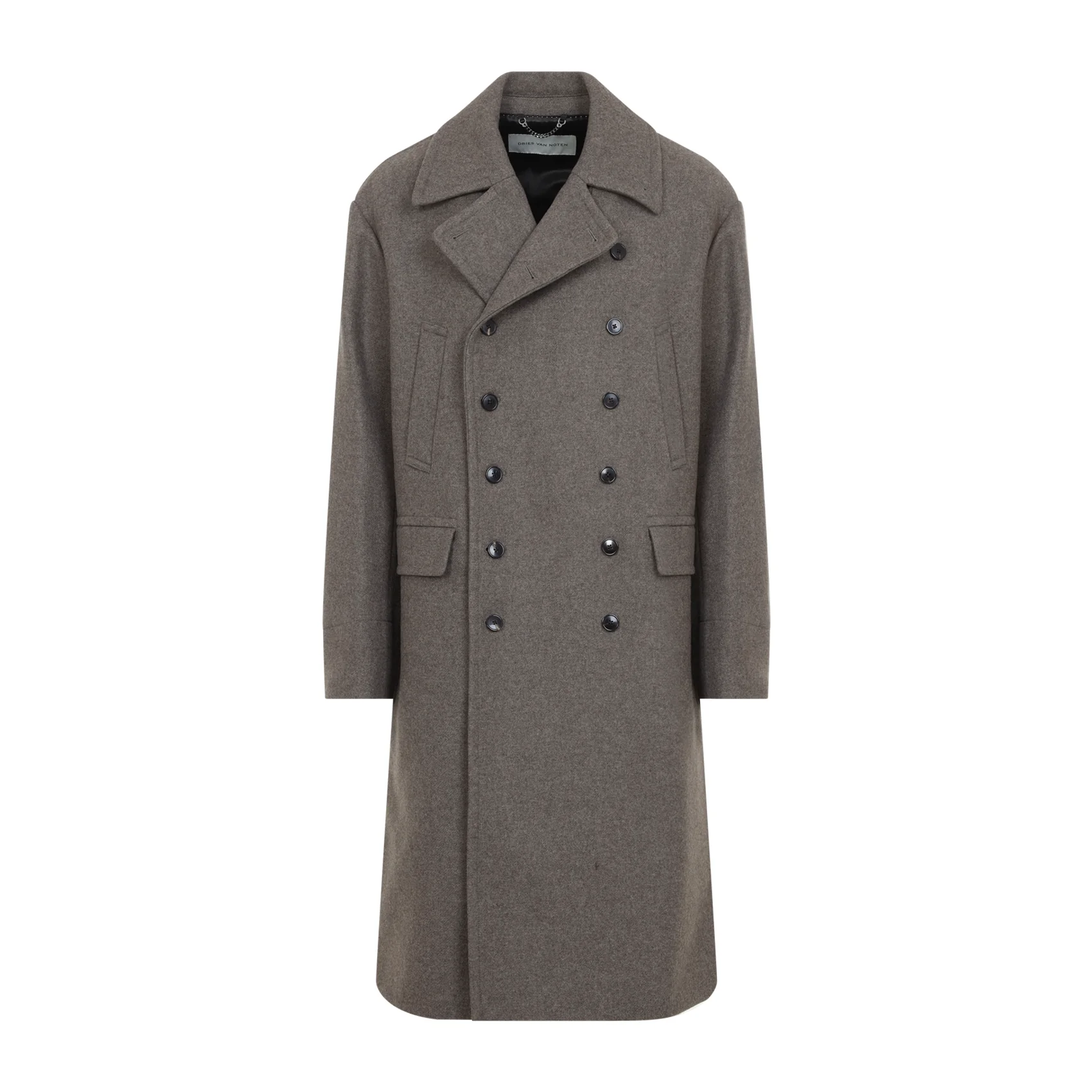Dries Van Noten RASCOTT BIS Double-Breasted Wool Peacoat Jacket for Men - Image 2