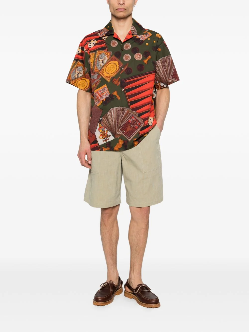 DROLE DE MONSIEUR Cotton Elasticated Waist Shorts - Image 3