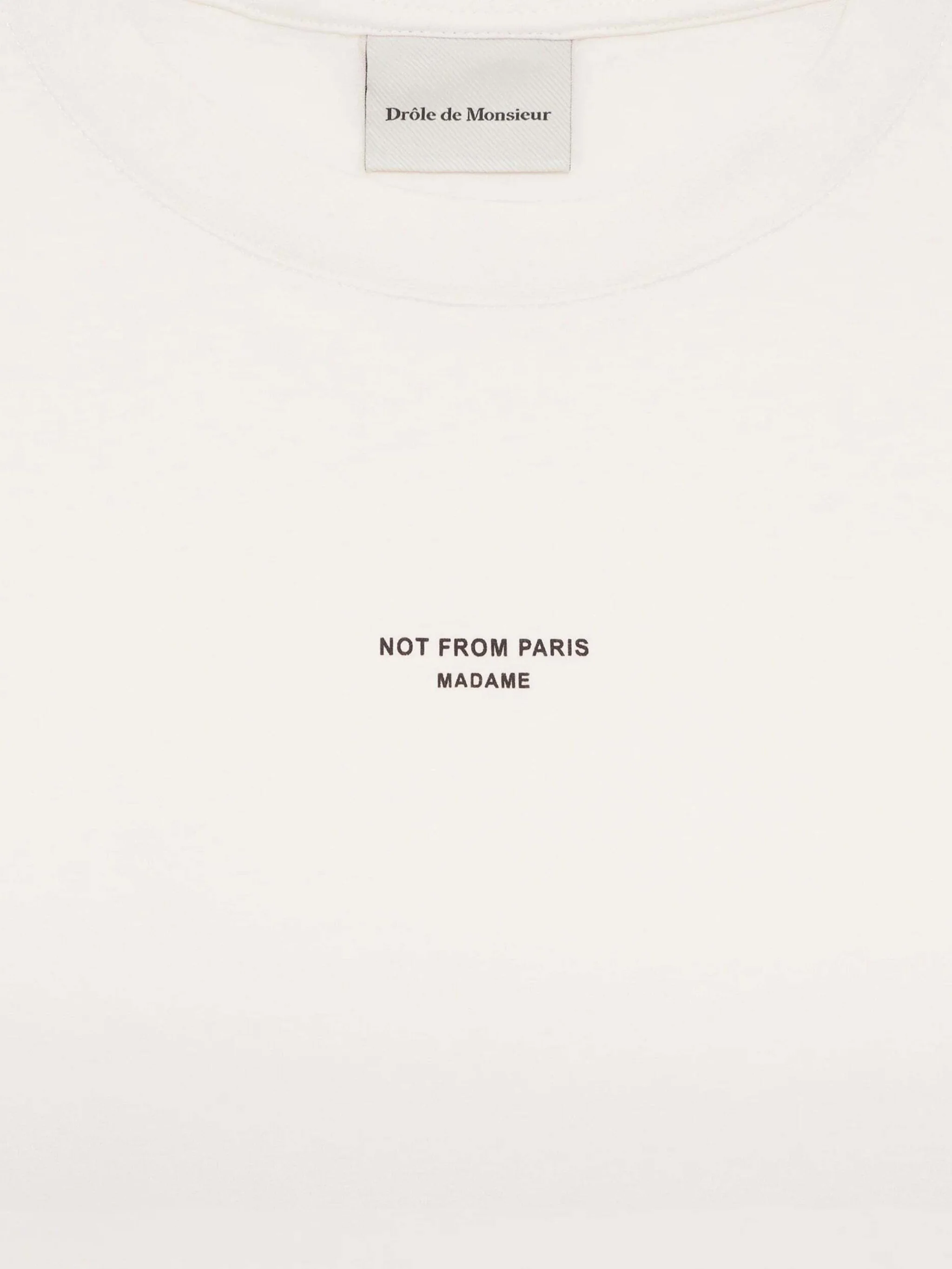 Drole De Monsieur Ribbed Trim Mini Logo Tee - Size M - Image 2