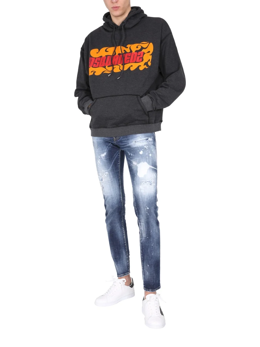 DSQUARED Wave Logo Herca Hoodie - Image 2