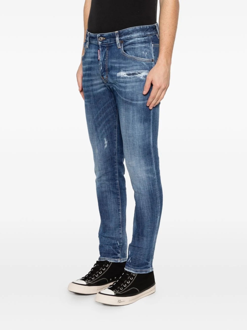 Dsquared2 Button-Fastening Five-Pocket Jeans for Men - Image 4