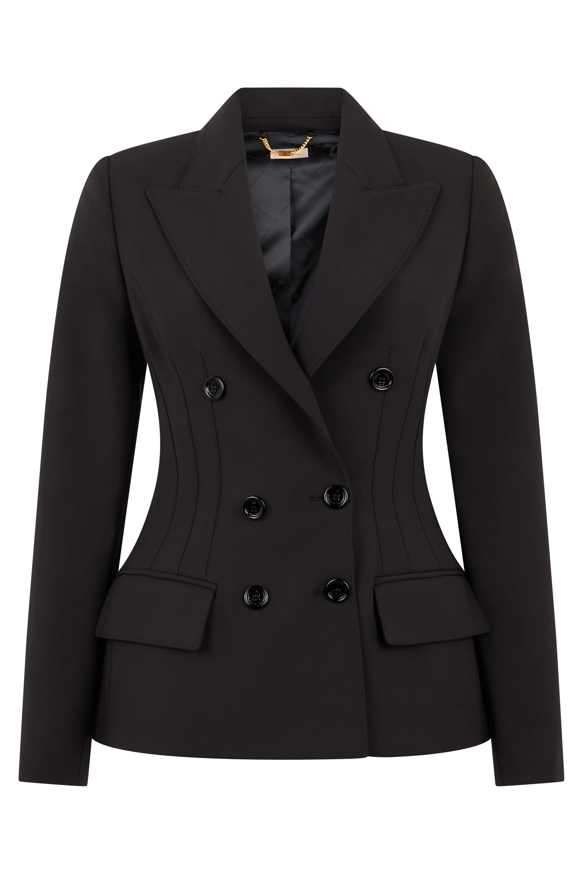 Elisabetta Franchi Double-Breasted Structured Jacket for Women
