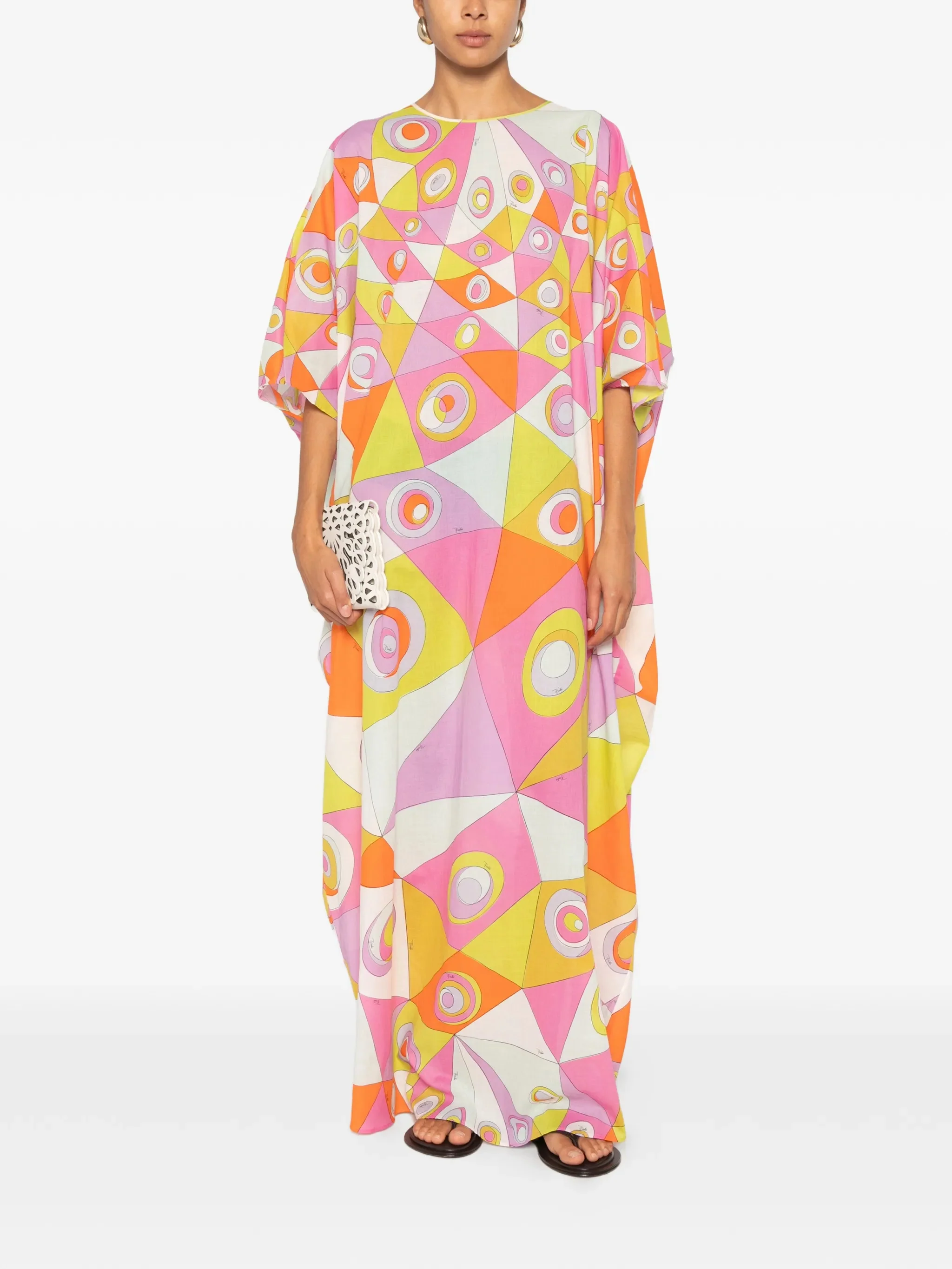 Emilio Pucci Loose Fit Maxi Dress with Tie Fastening - Image 2