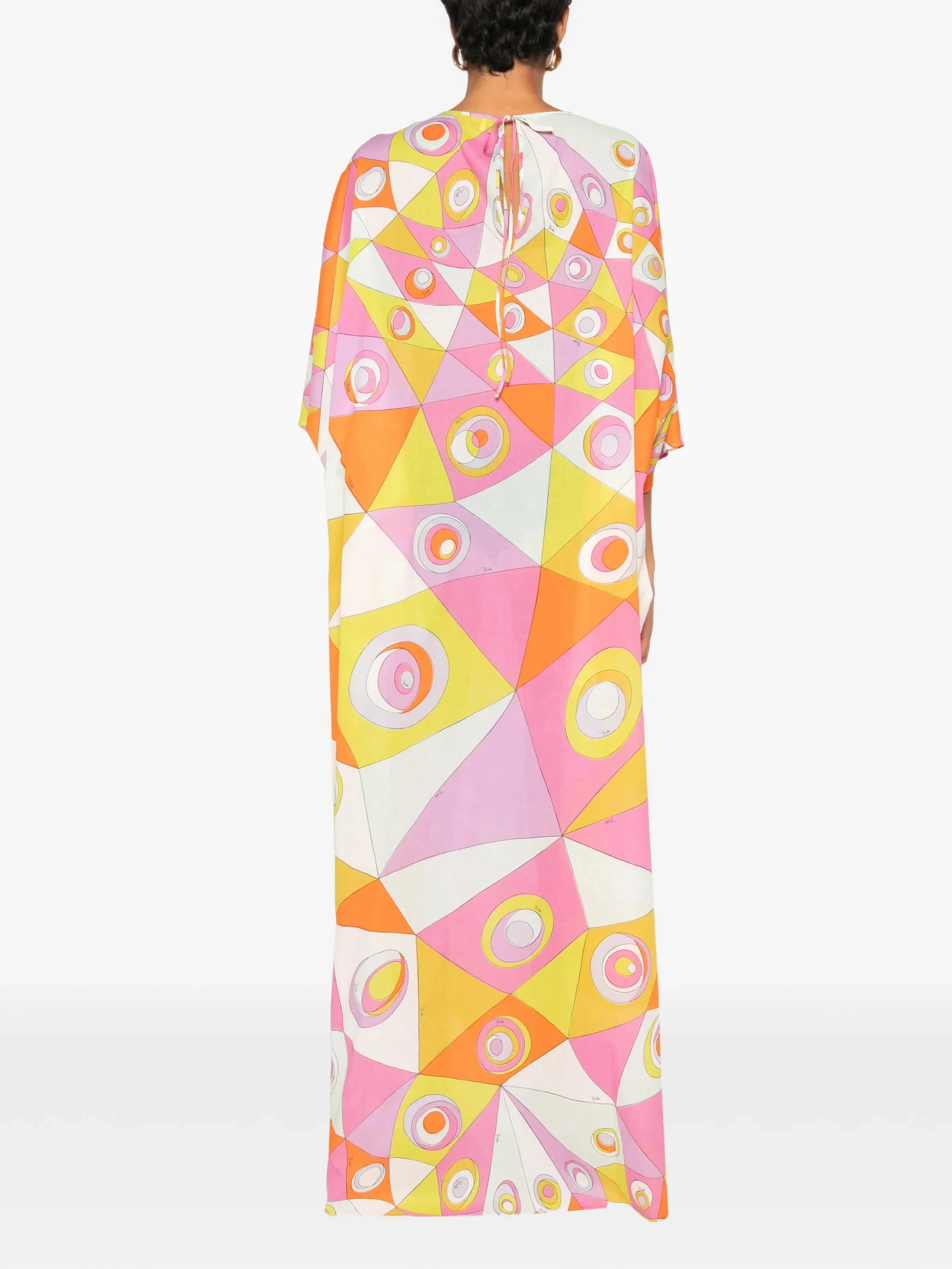 Emilio Pucci Loose Fit Maxi Dress with Tie Fastening - Image 4