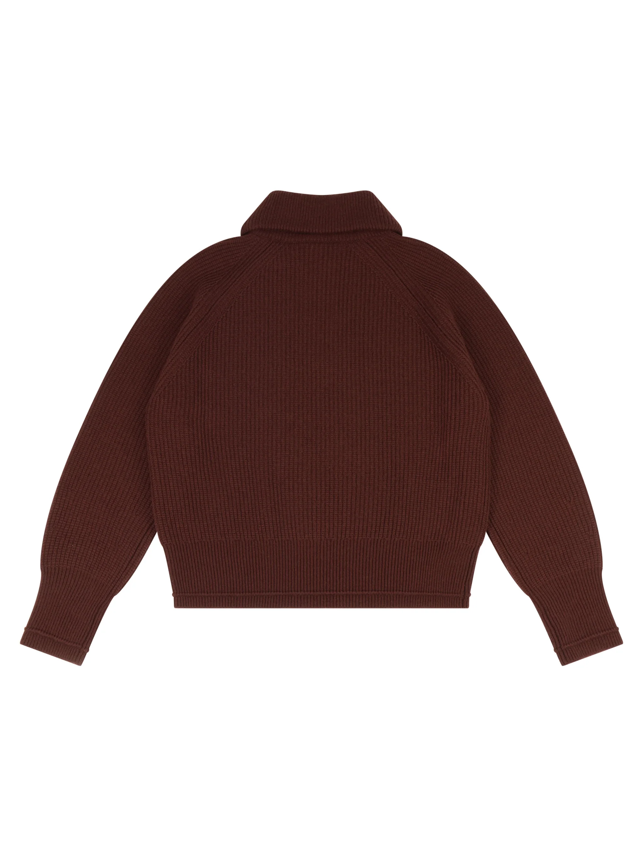 Entire Studios Fold-Over Collar Wool Sweater with Half Front Button Closure - Image 2