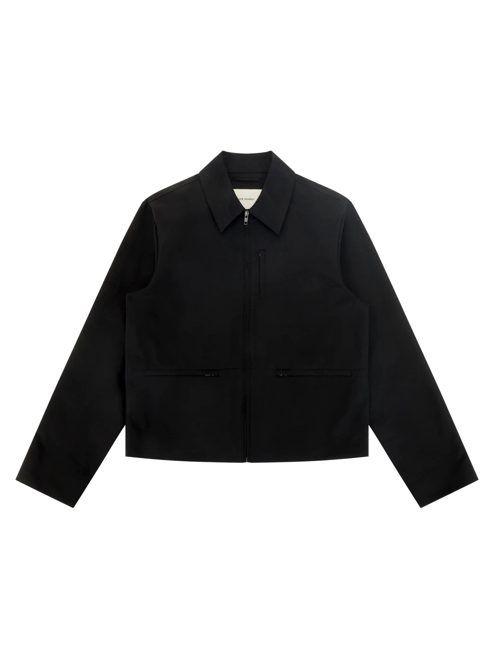 Entire Studios Men’s Front-Zip Cotton-Nylon Jacket with Chest Pocket and Slit Pockets
