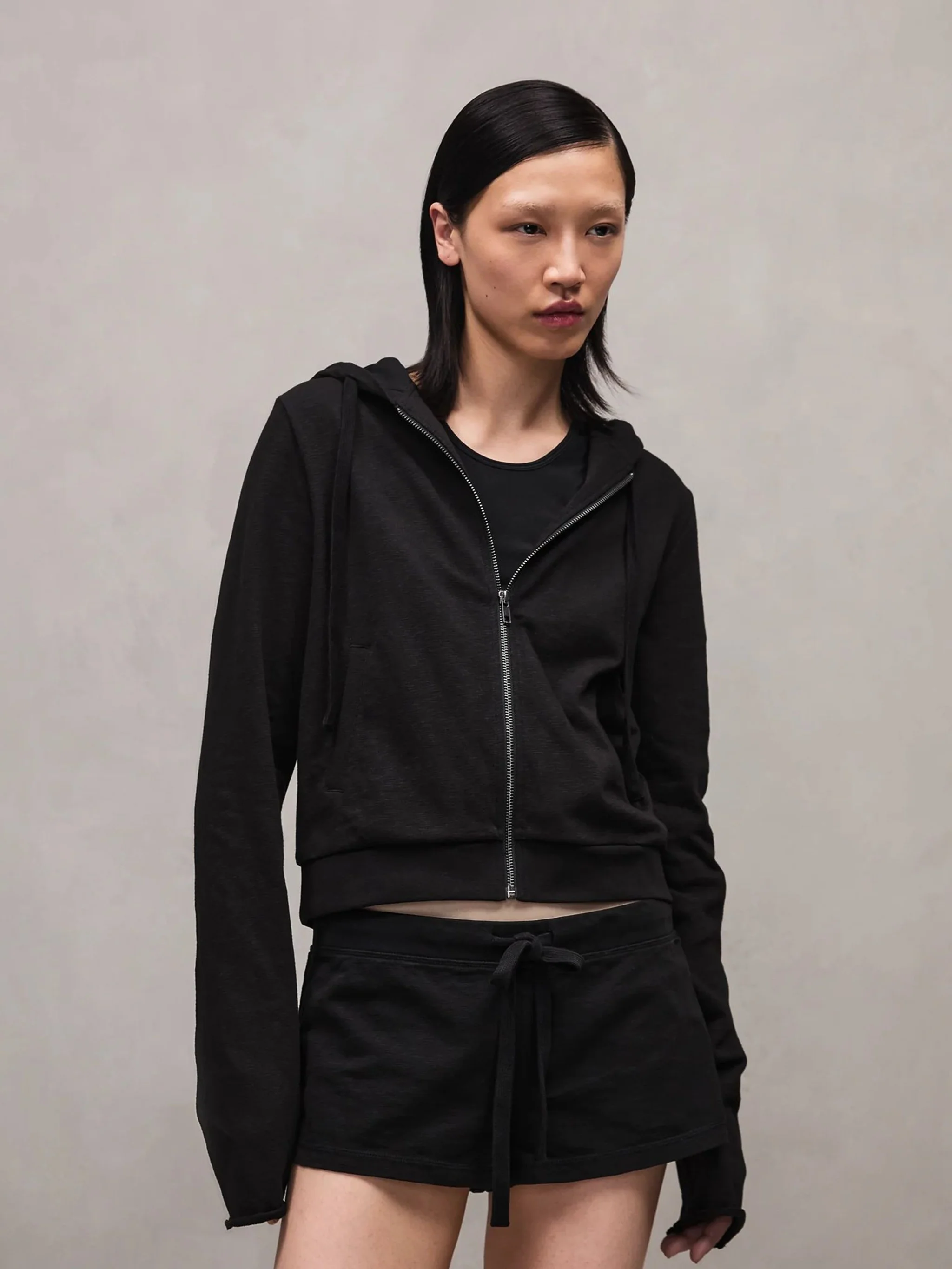 Entire Studios Zip-Front Cotton Hoodie with Non-Detachable Drawstring Hood, Front Pockets & Ribbed Hems - Image 4
