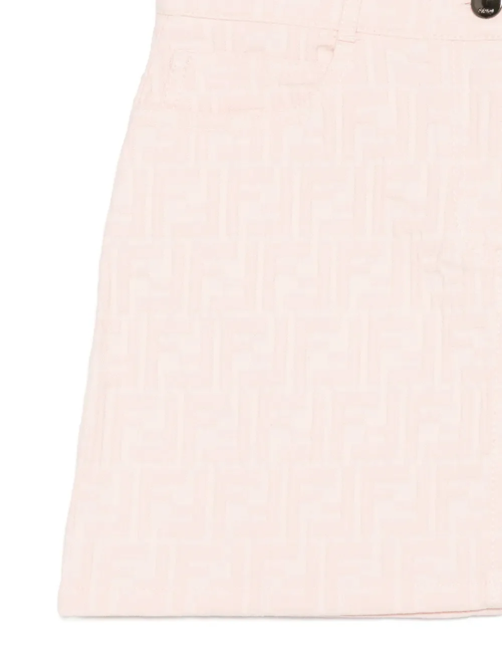 Fendi Kids Girls' Mini FF Skirt with Pockets - Image 3