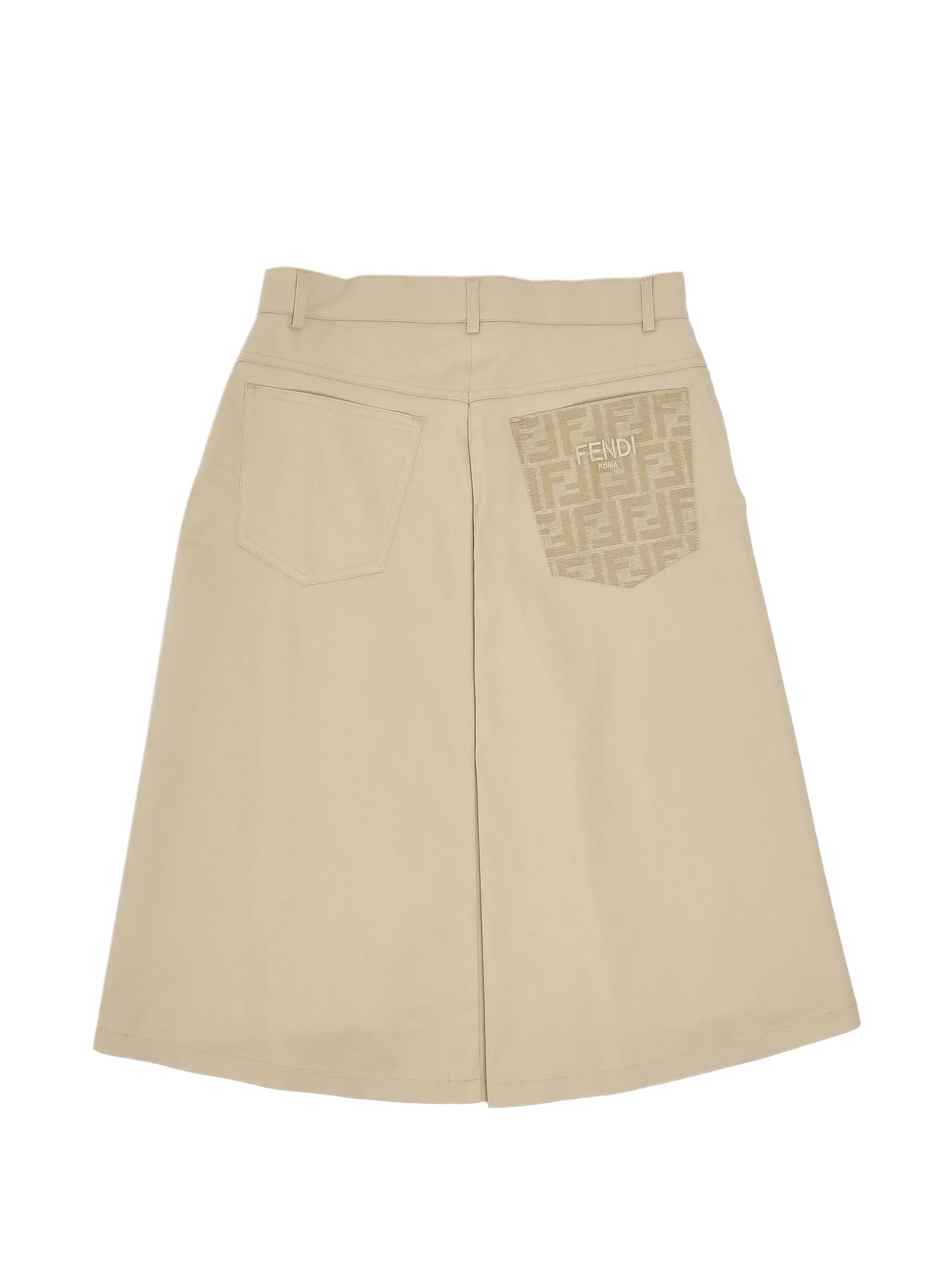 Fendi Kids Trendy Kids' Mini Skirt with Embroidered Pocket - Image 2