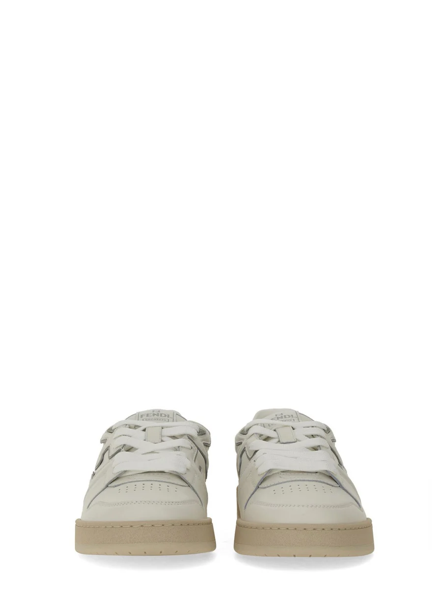 Fendi Men's MATCH Leather Sneaker with 3 cm Rubber Sole - Image 7