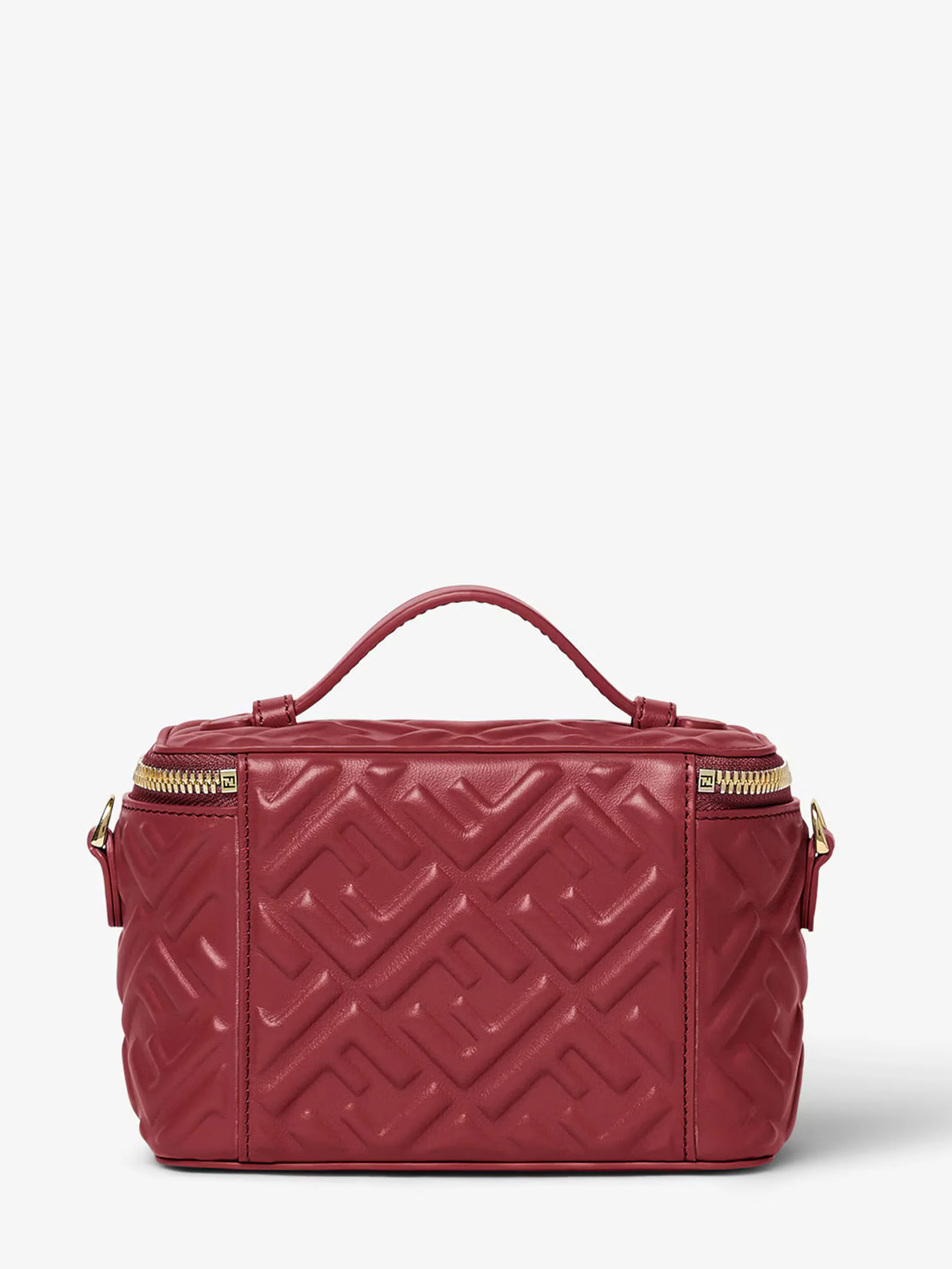 Fendi Mini Double-Zip Embellished Bag with Leather Pull - Image 6
