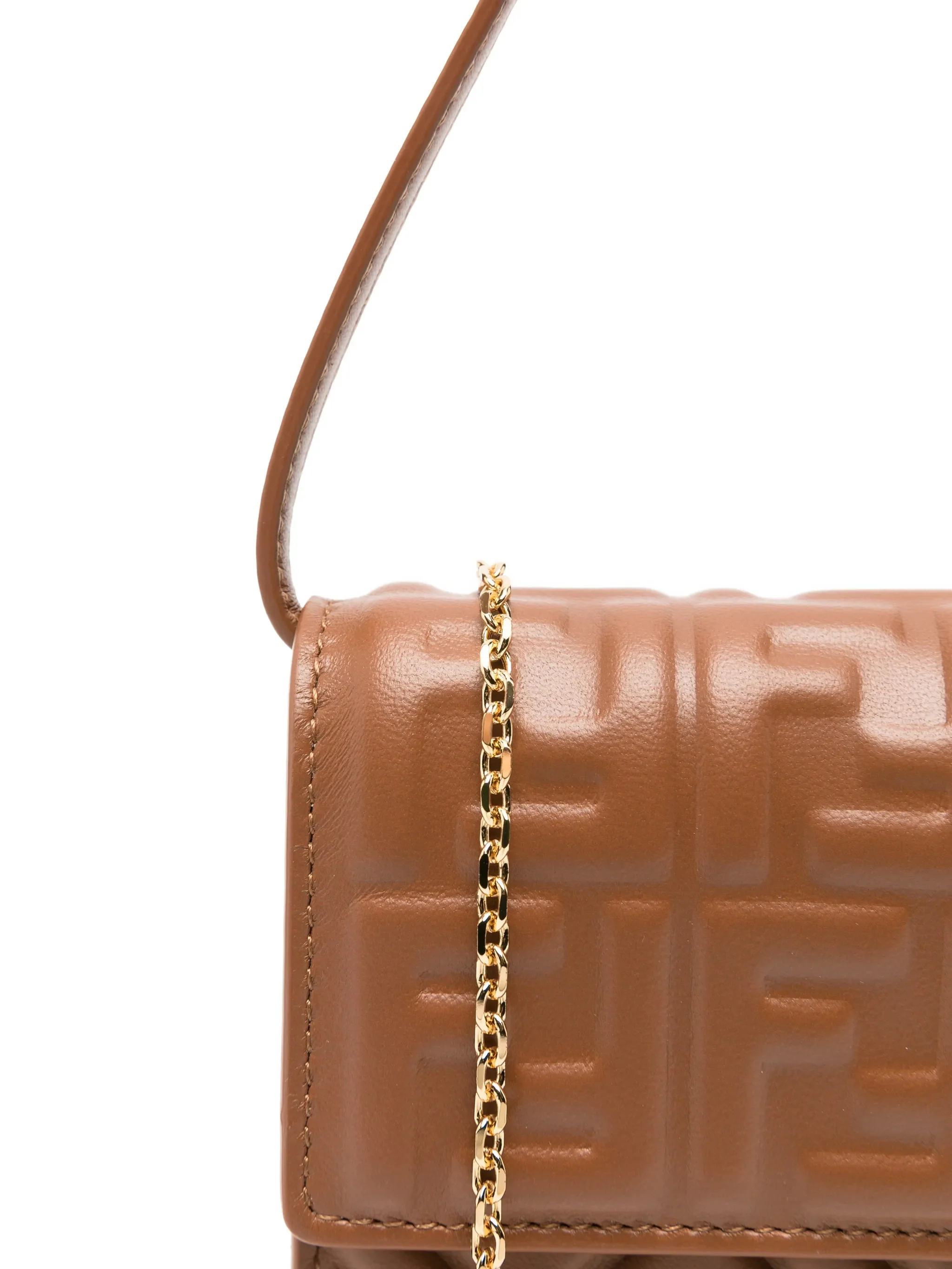 Fendi Mini Embossed FF Motif Bag - Height 11.5 cm, Width 21 cm, Depth 5 cm - Image 5