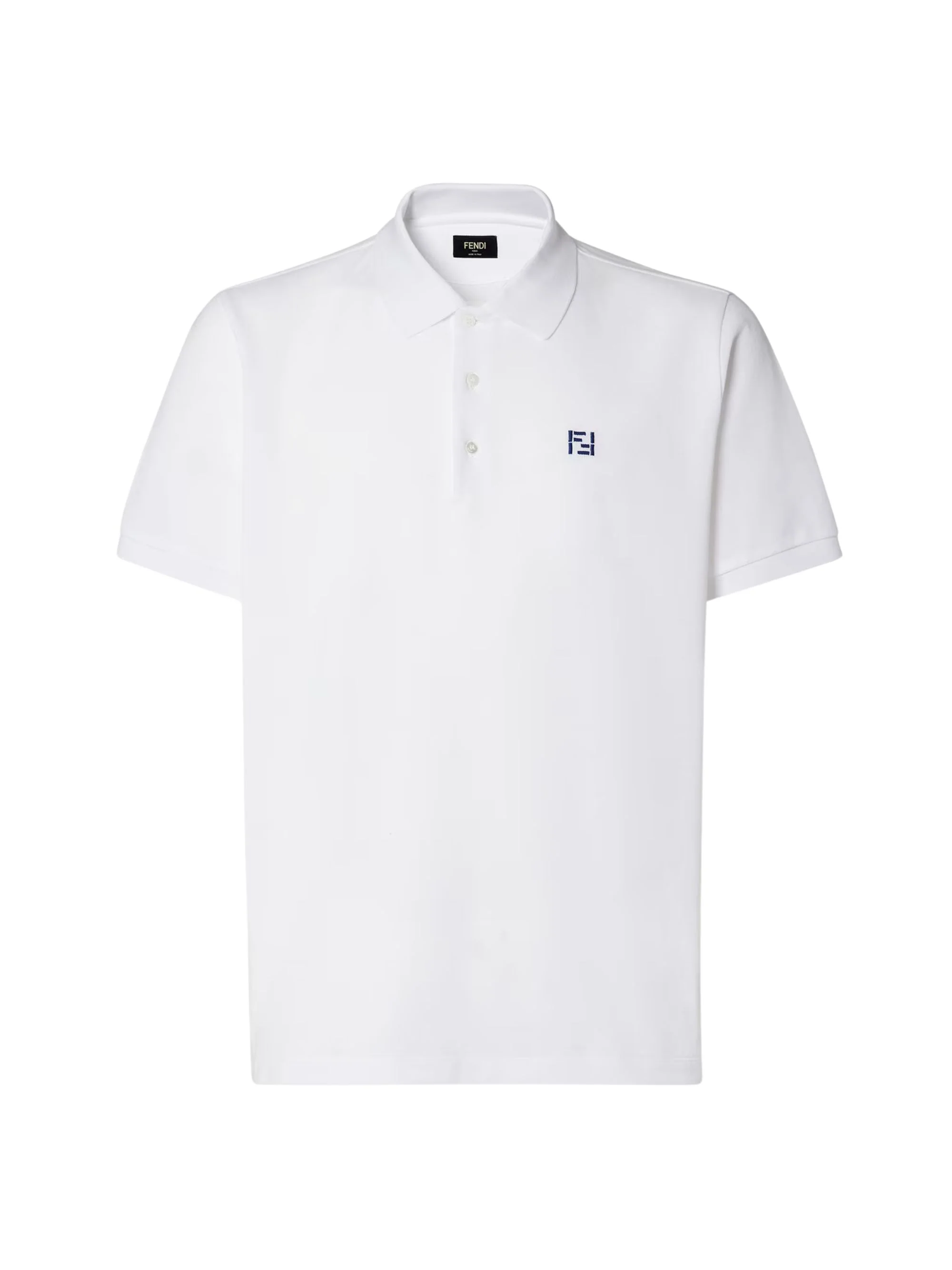 Fendi Polo Shirt with Logo and Ribbed Collar - Image 2