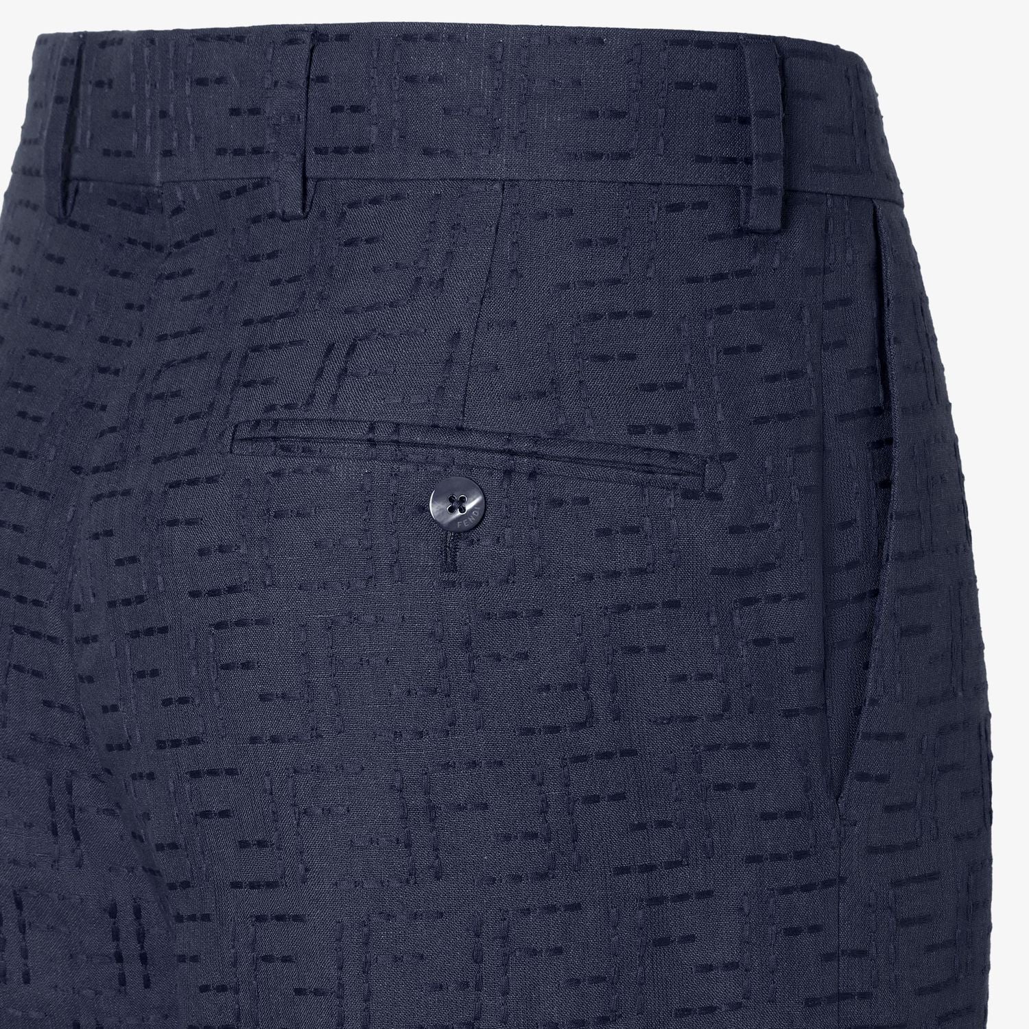Fendi Short Linen Allover Pants - Image 3