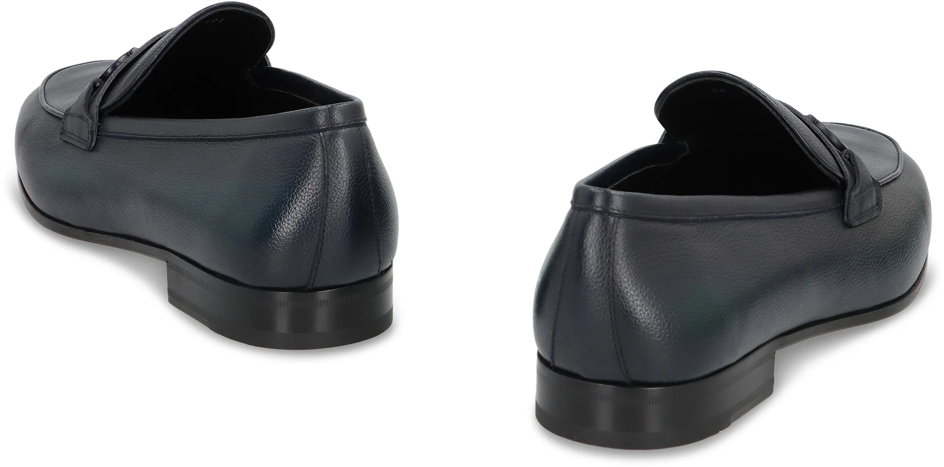 Ferragamo Gancini Calf Leather Moccasins with Hammered Detail - Image 4