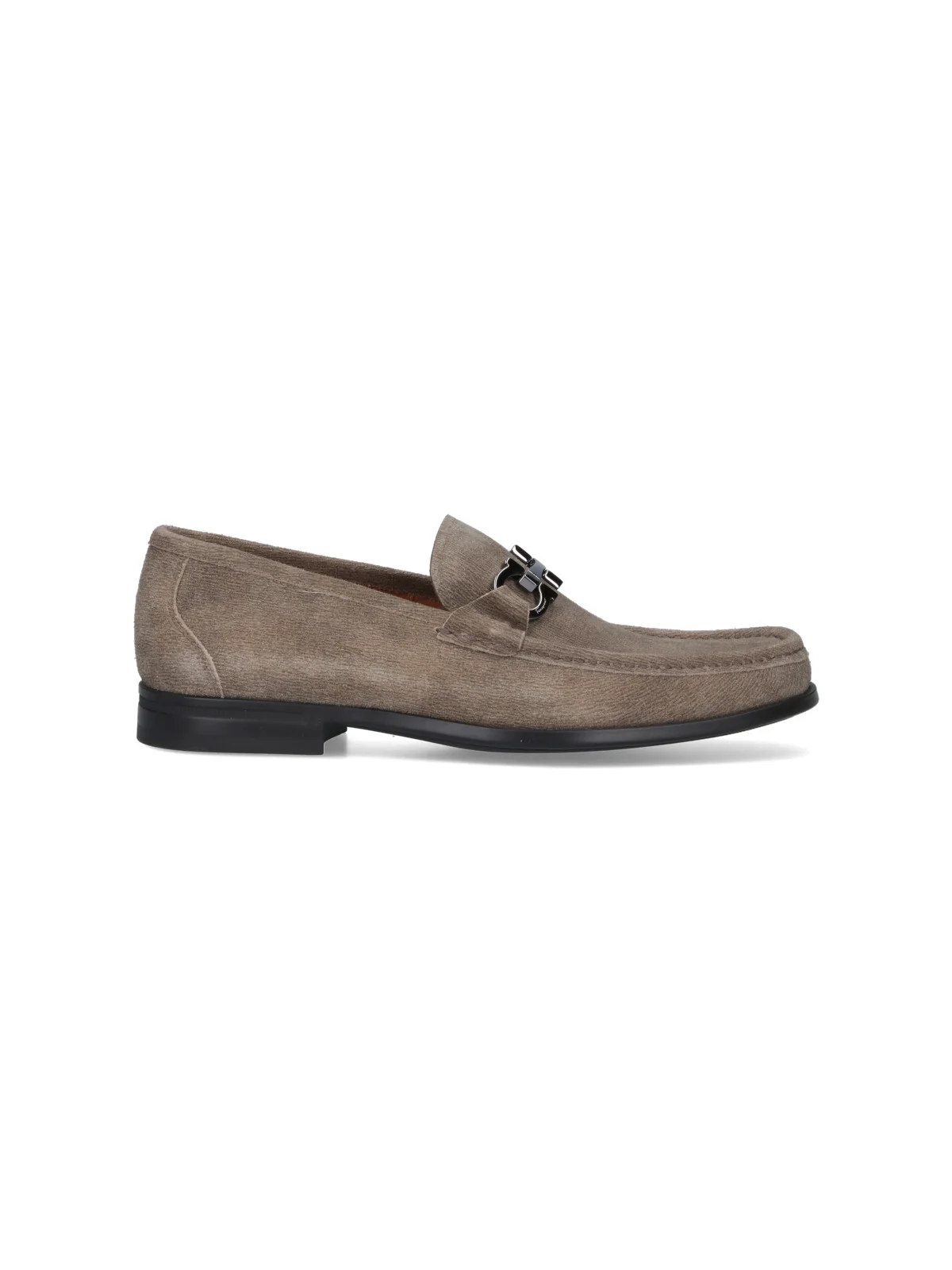 Ferragamo Men’s Split Calf Leather Flat Shoes