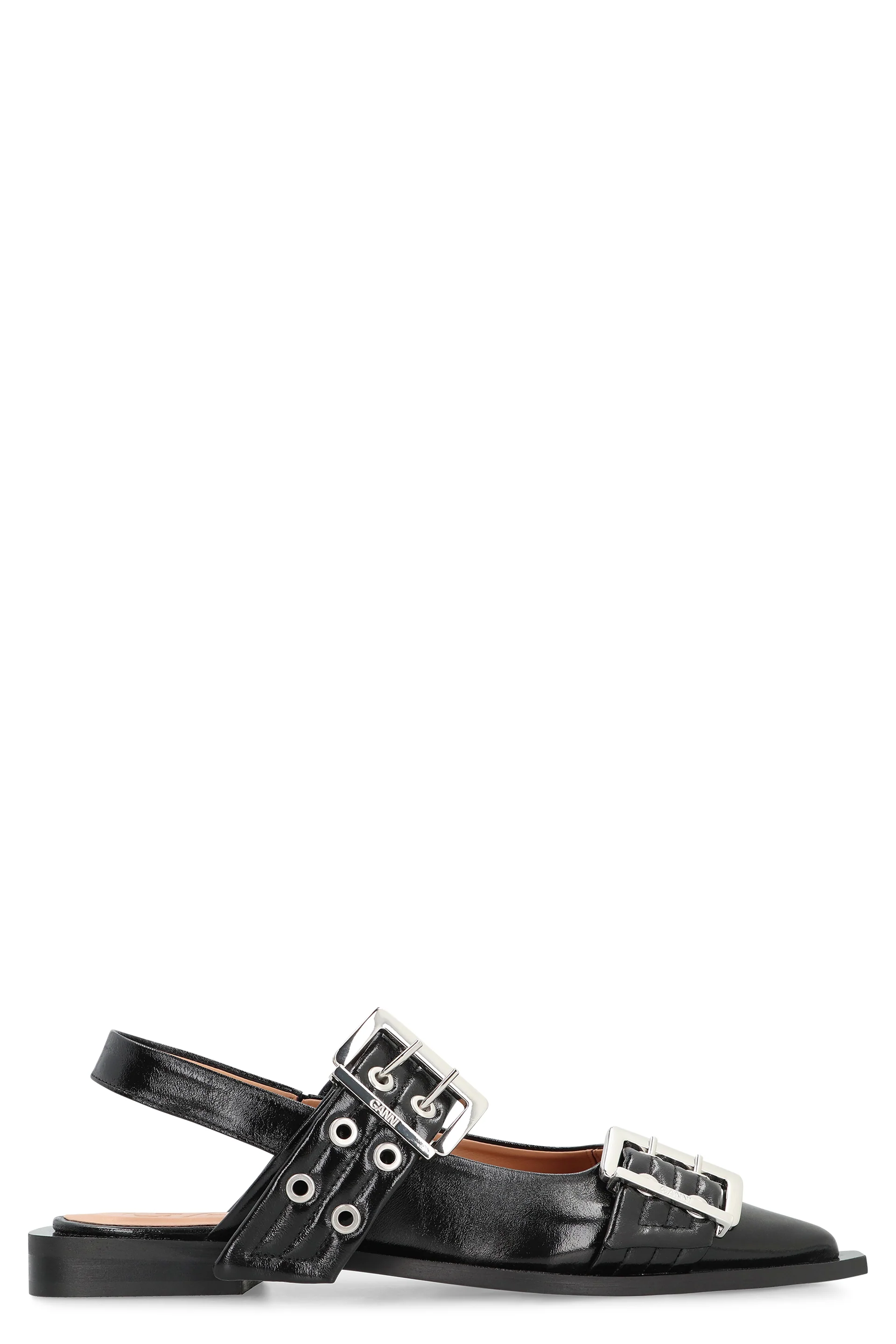 GANNI Feminine Buckle Ballerinas - Image 5