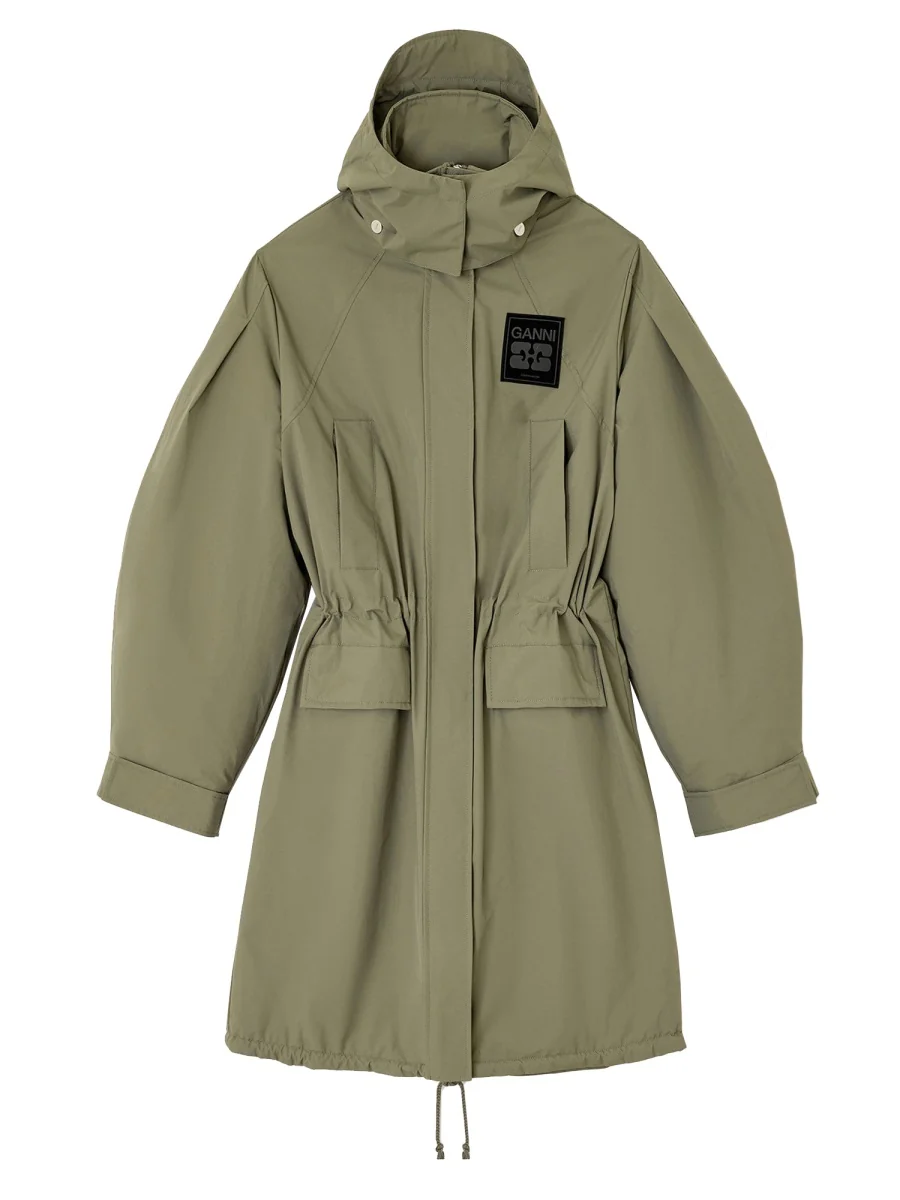 GANNI Oversized Double-breasted Checked Brushed-wool Coat - Image 3